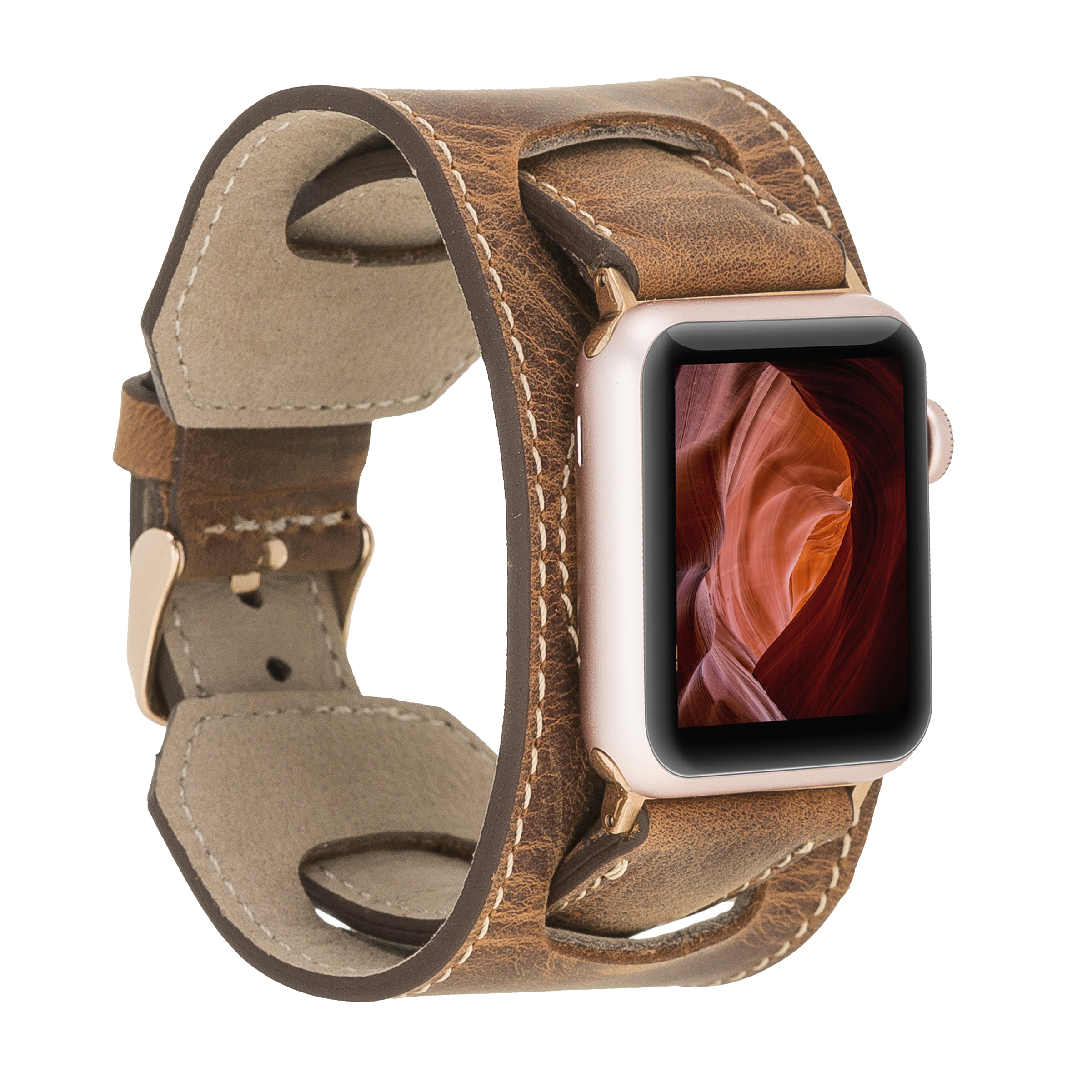 Distressed leather 2025 apple watch band