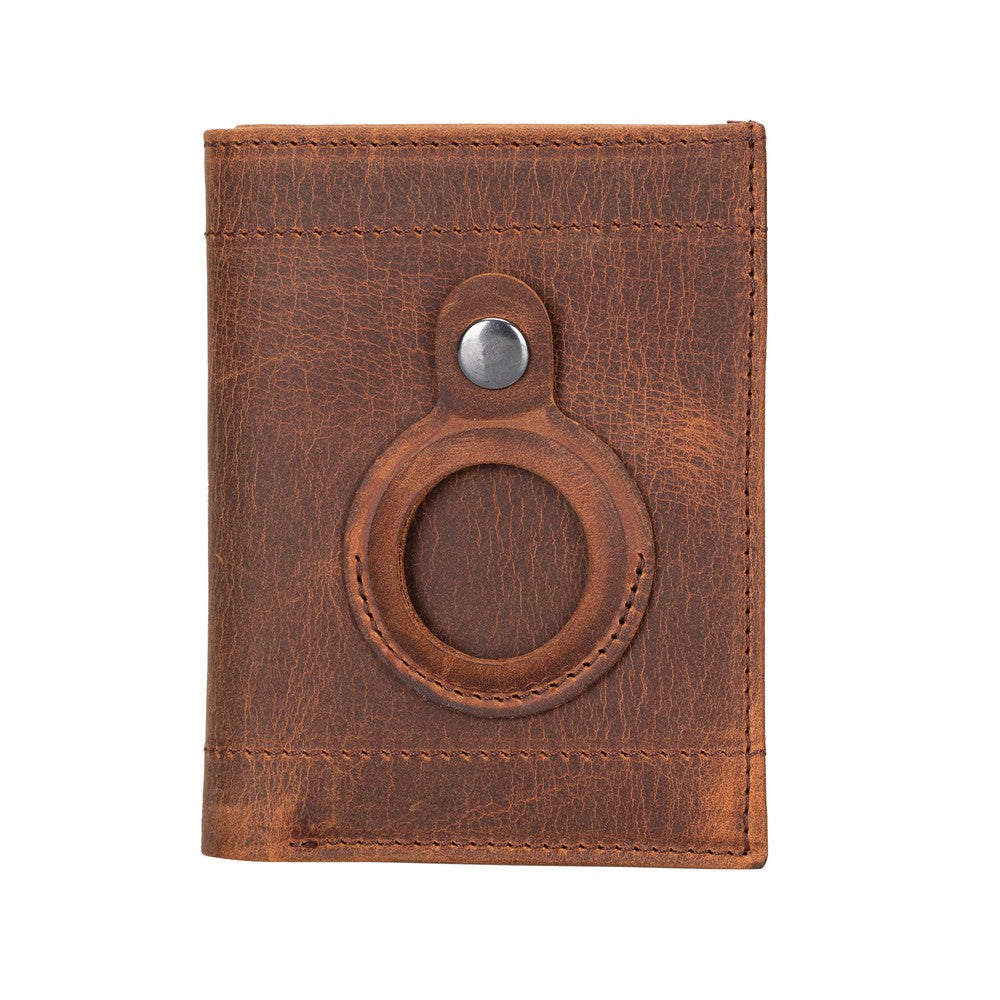 Airmakani Leather Card Holder With Airtag Slot