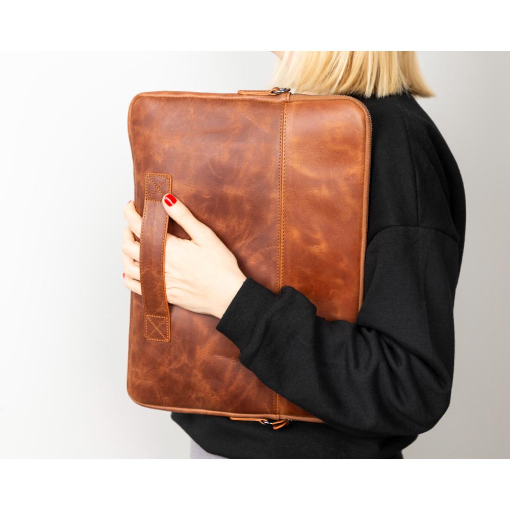 Leeds Leather Laptop Macbook Tablet Sleeve Case