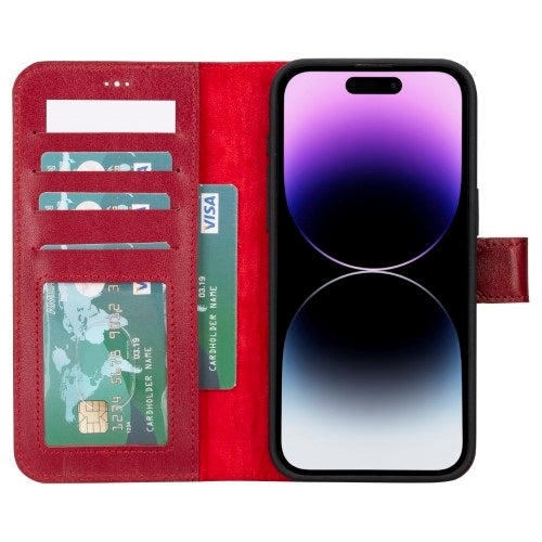 Leather iPhone 16 Pro Max iPhone 16 Pro iPhone 16 Plus iPhone 16 Magnetic Detachable Wallet Phone Case