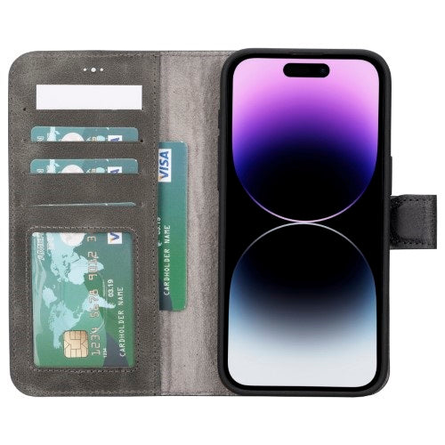 Leather iPhone 16 Pro Max iPhone 16 Pro iPhone 16 Plus iPhone 16 Magnetic Detachable Wallet Phone Case