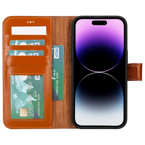 Leather iPhone 16 Pro Max iPhone 16 Pro iPhone 16 Plus iPhone 16 Magnetic Detachable Wallet Phone Case