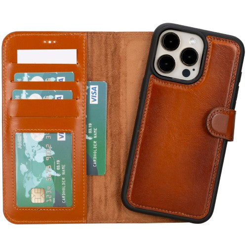 Leather iPhone 16 Pro Max iPhone 16 Pro iPhone 16 Plus iPhone 16 Magnetic Detachable Wallet Phone Case