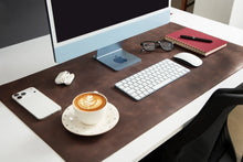 Dark Brown leather desk mat tn03