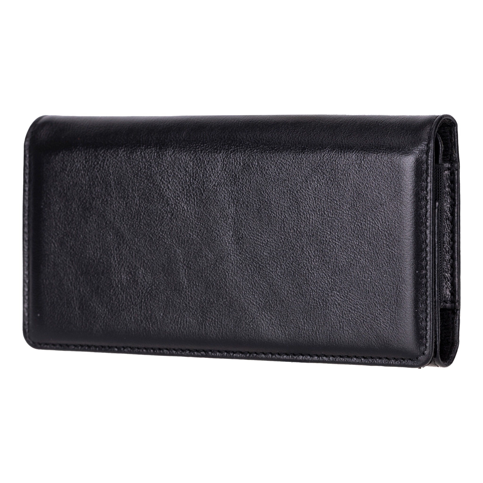 Leather Phone Holster with Magnetic Closure Pouch Metal Belt 6.1" or 6.9"
