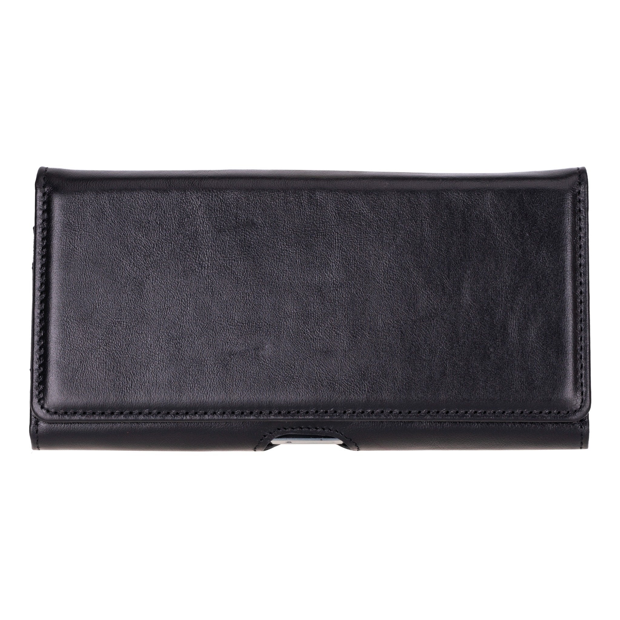 Leather Phone Holster with Magnetic Closure Pouch Metal Belt 6.1" or 6.9"