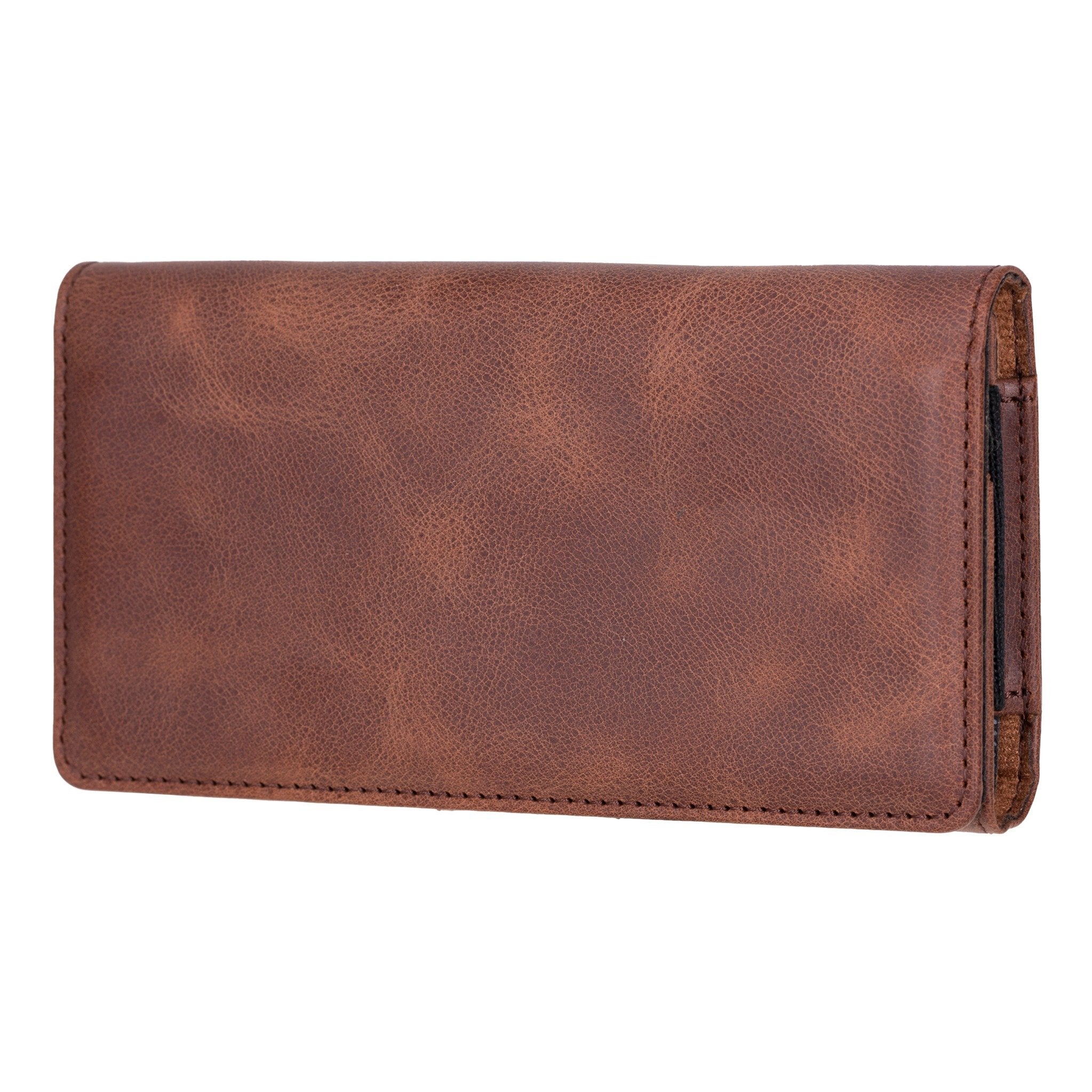 Leather Phone Holster with Magnetic Closure Pouch Metal Belt 6.1" or 6.9"
