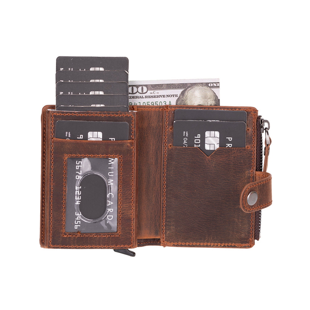 Rodos Pop-up Leather Card Holder Wallet