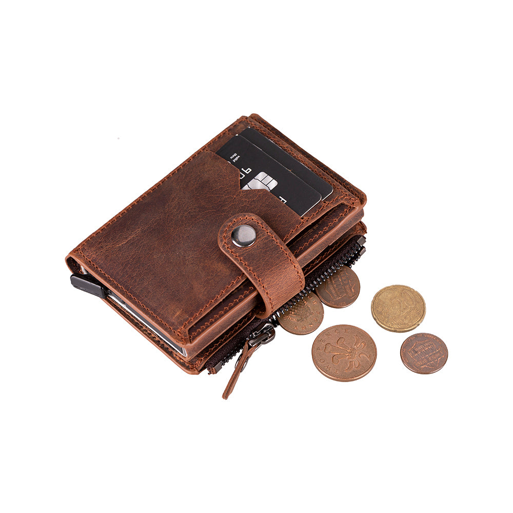 Rodos Pop-up Leather Card Holder Wallet