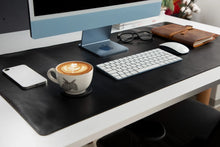 Black leather desk mat rst1