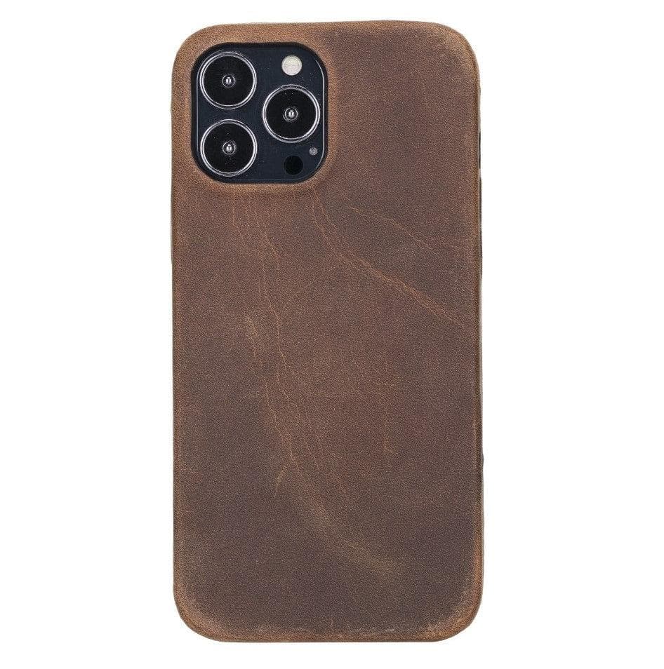 Apple iPhone IP13 Series Leather Case / RC - Rock Cover iPhone 13 Pro Max 6.7" / Rustic Tan