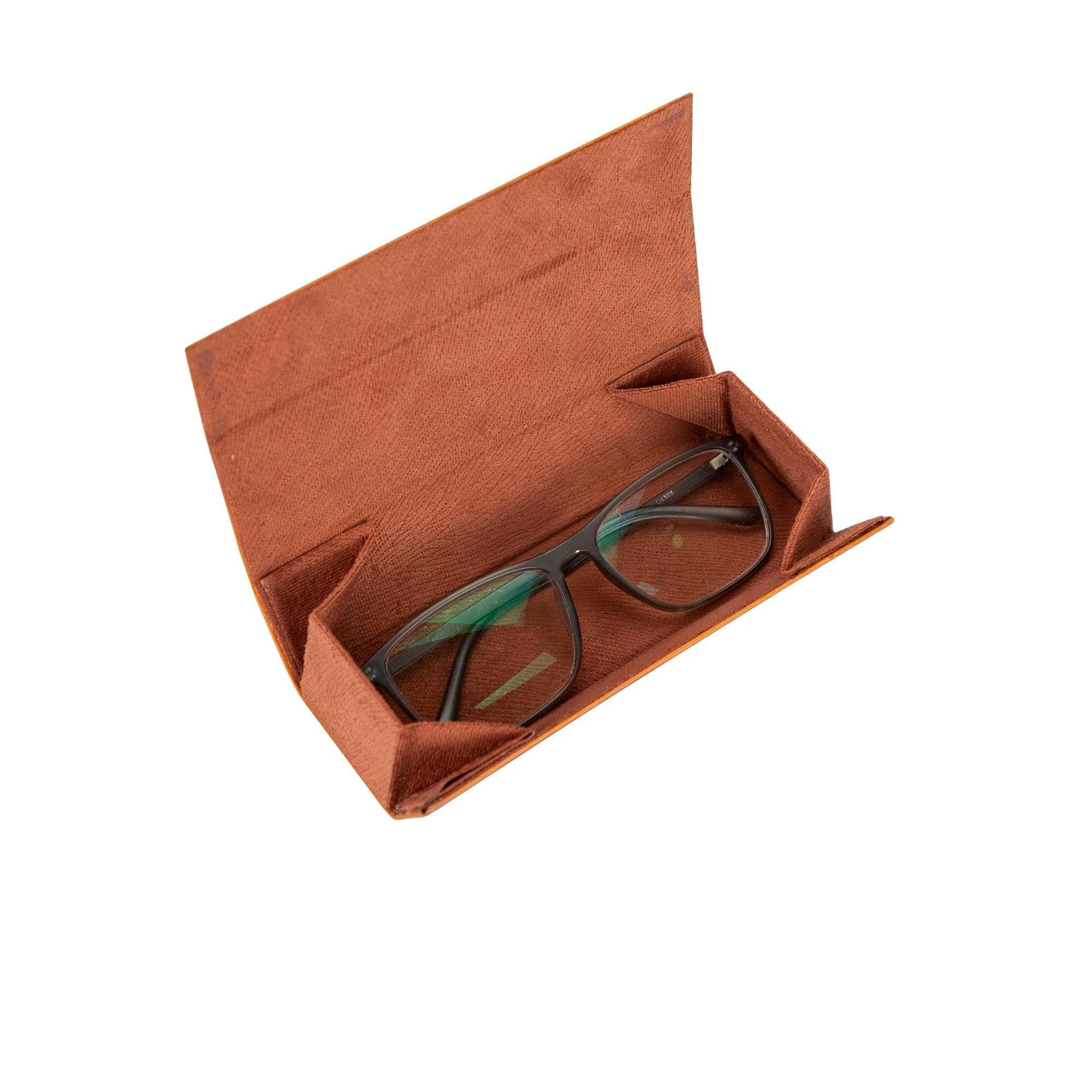 Clever Leather Glasses Case Brown Bouletta