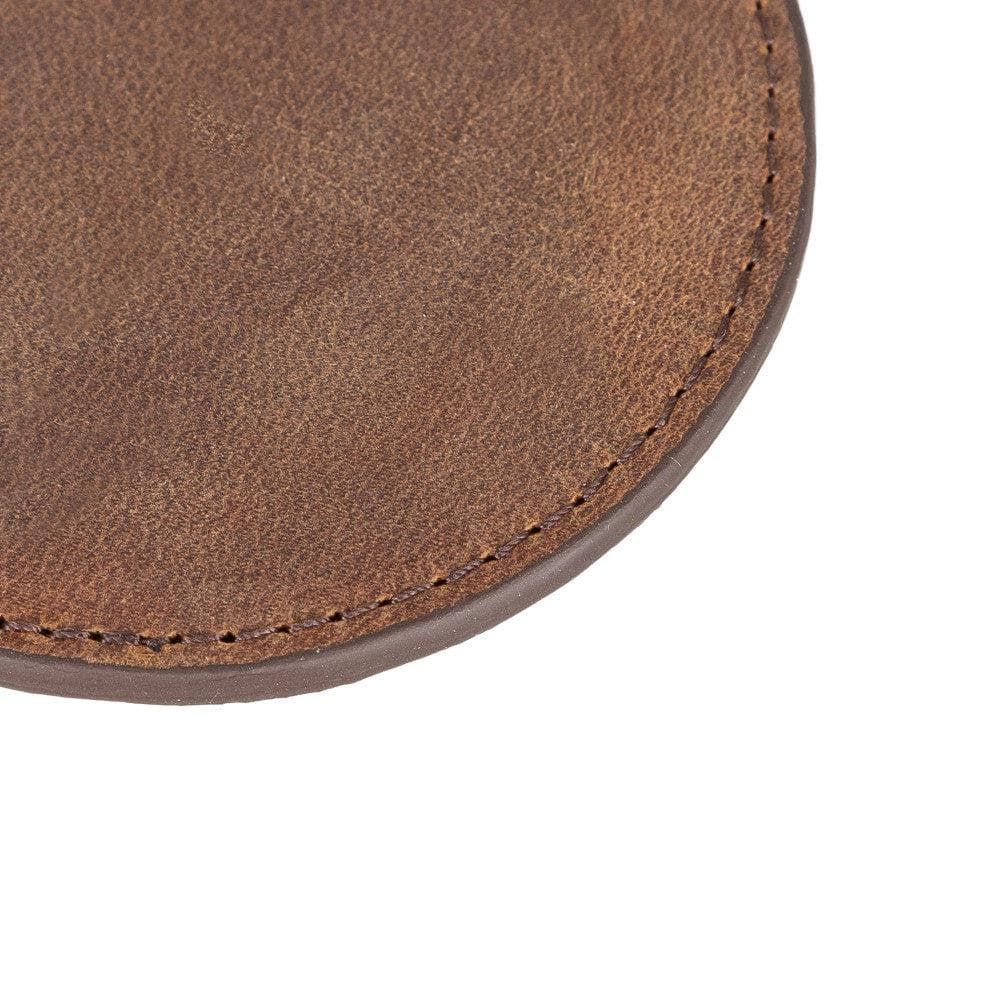 Bouletta Divine Geniun Leather Handmade Cup Coaster Rustic Tan