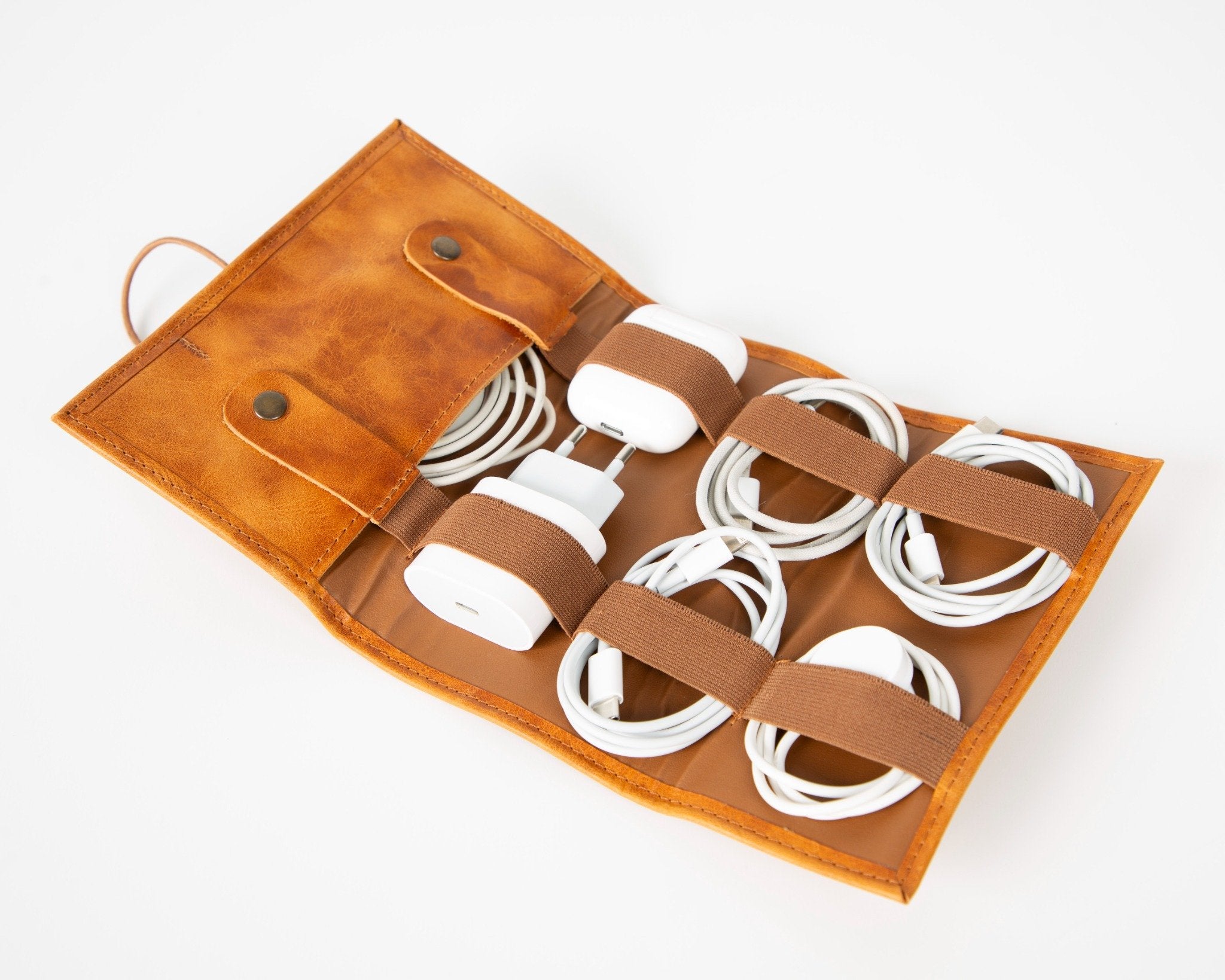 Genuine Leather Cable Organizer