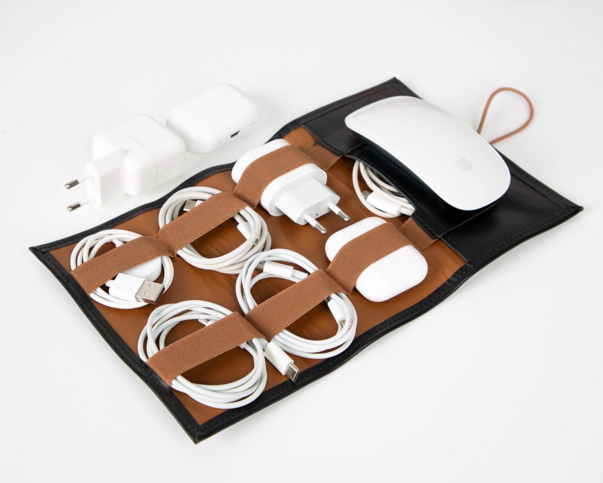 Genuine Leather Cable Organizer