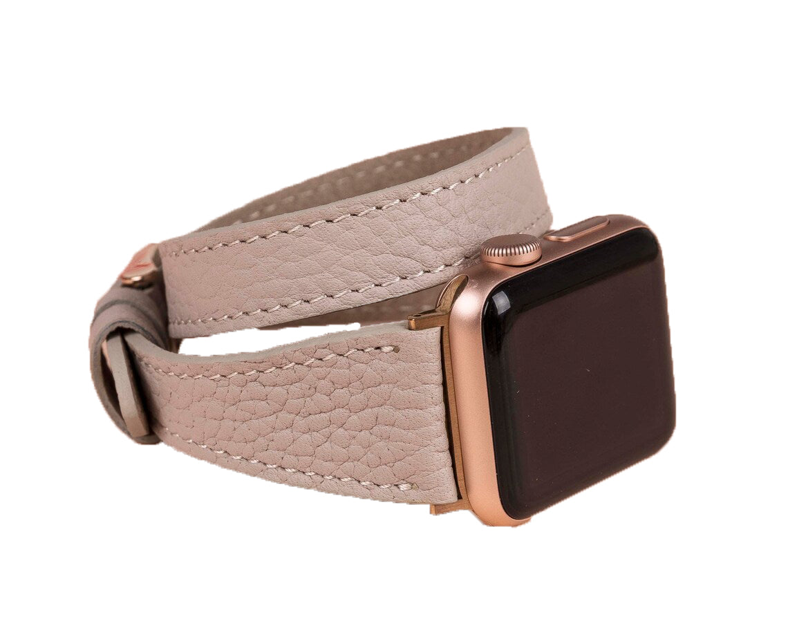 LupinnyLeather Oxford Double Leather Watch Band for Apple Watch 23