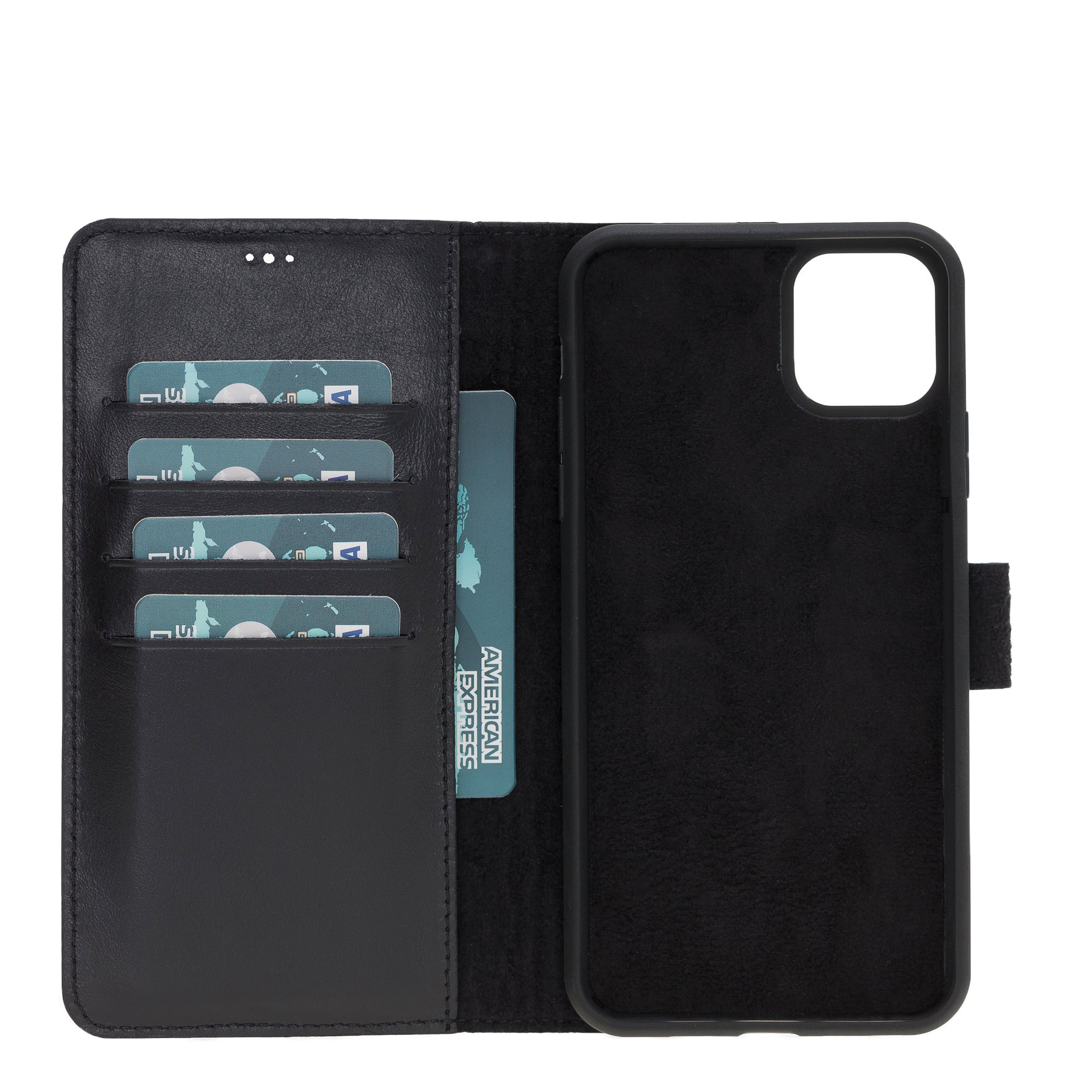 LupinnyLeather Leather Magnetic Detachable Wallet Case for iPhone 11 Pro Max 45