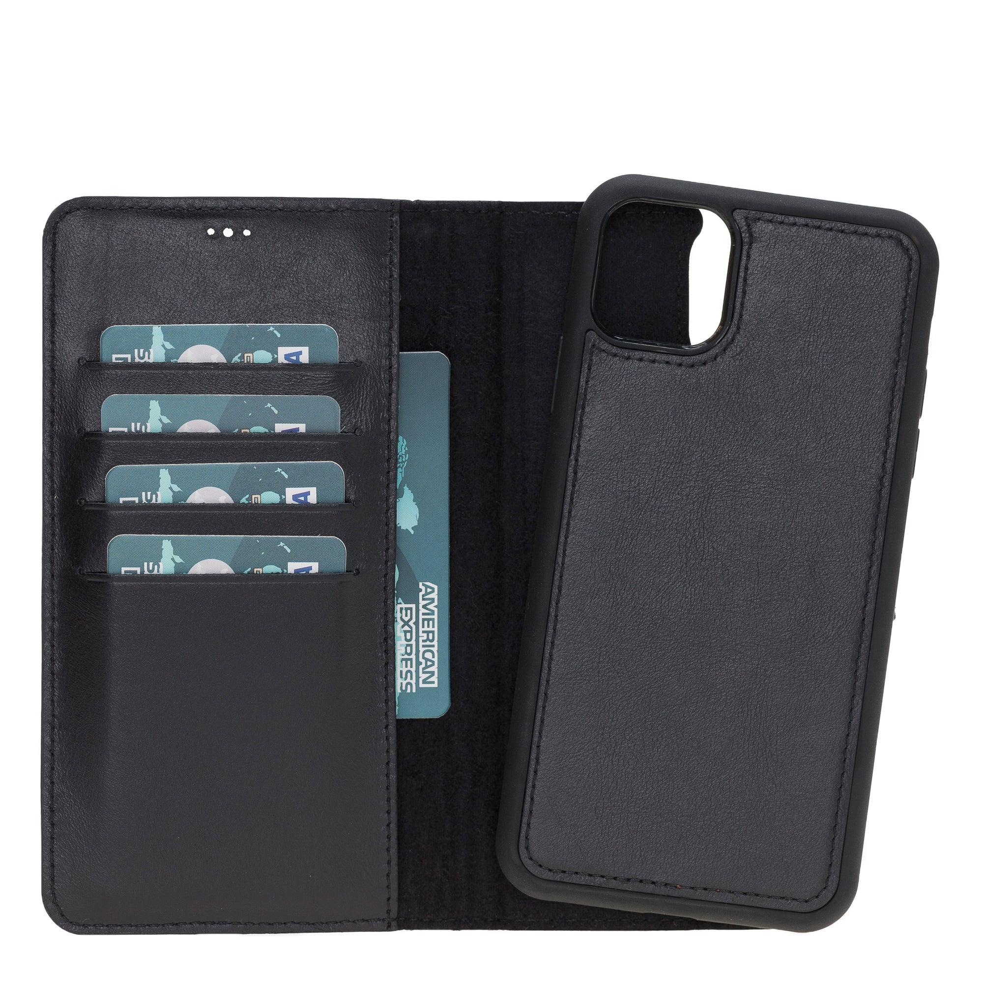 LupinnyLeather Leather Magnetic Detachable Wallet Case for iPhone 11 Pro Max 44