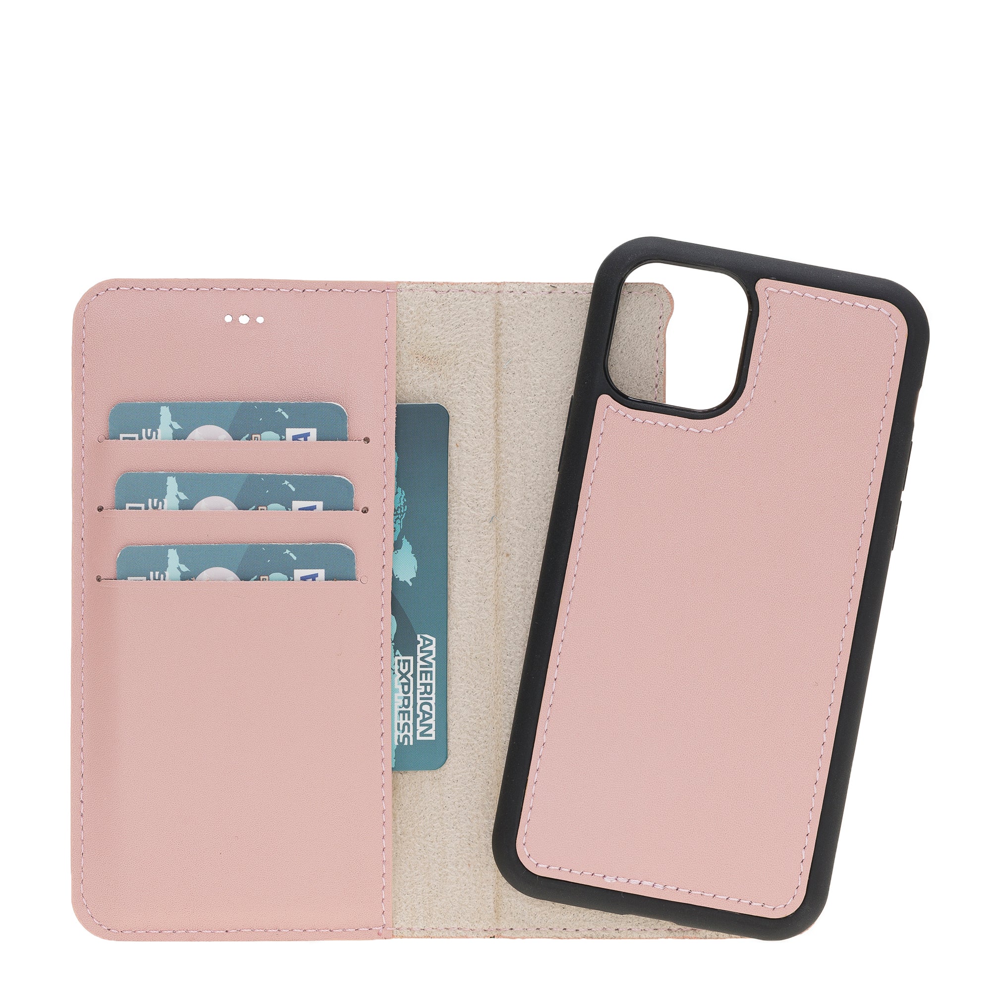 LupinnyLeather Magnetic Detachable Wallet Case for iPhone 11 Pro 44