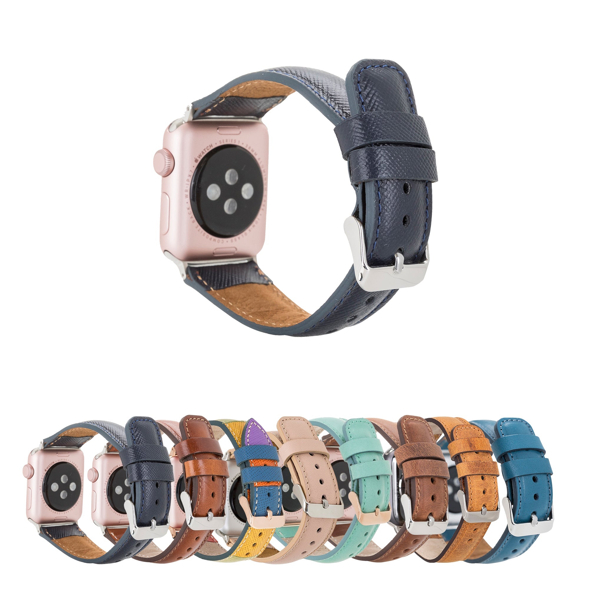 Liverpool Classic Vintage Leather Watch Band Apple Fitbit Versa