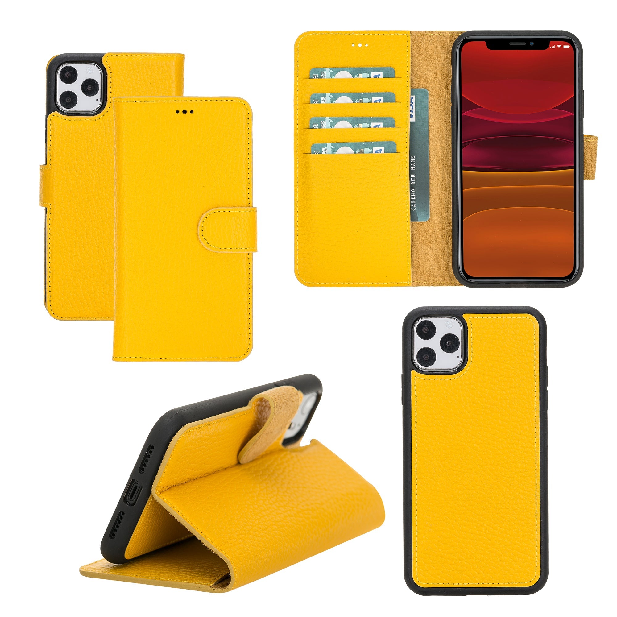 LupinnyLeather Leather Magnetic Detachable Wallet Case for iPhone 11 Pro Max 29
