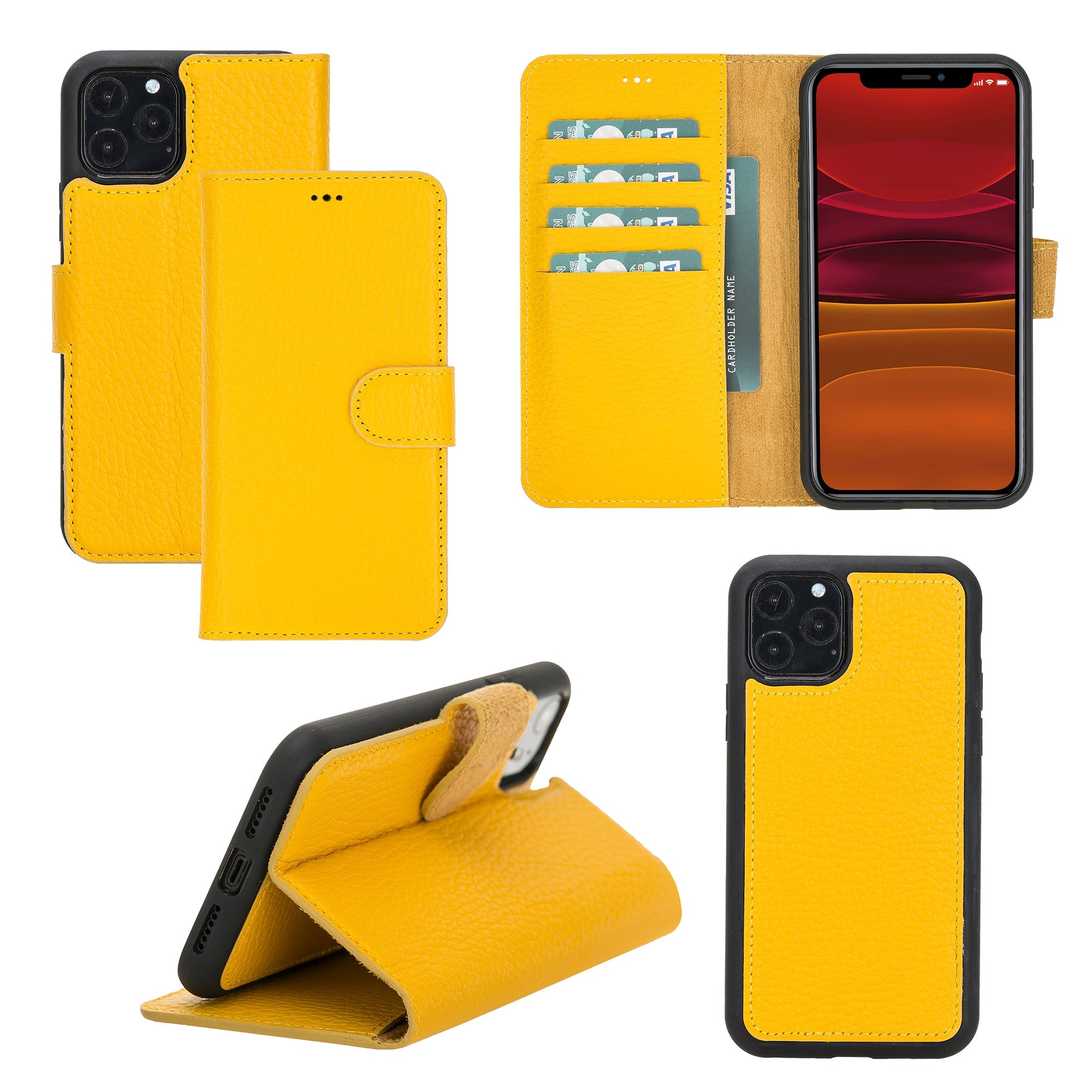 LupinnyLeather Magnetic Detachable Wallet Case for iPhone 11 Pro 18