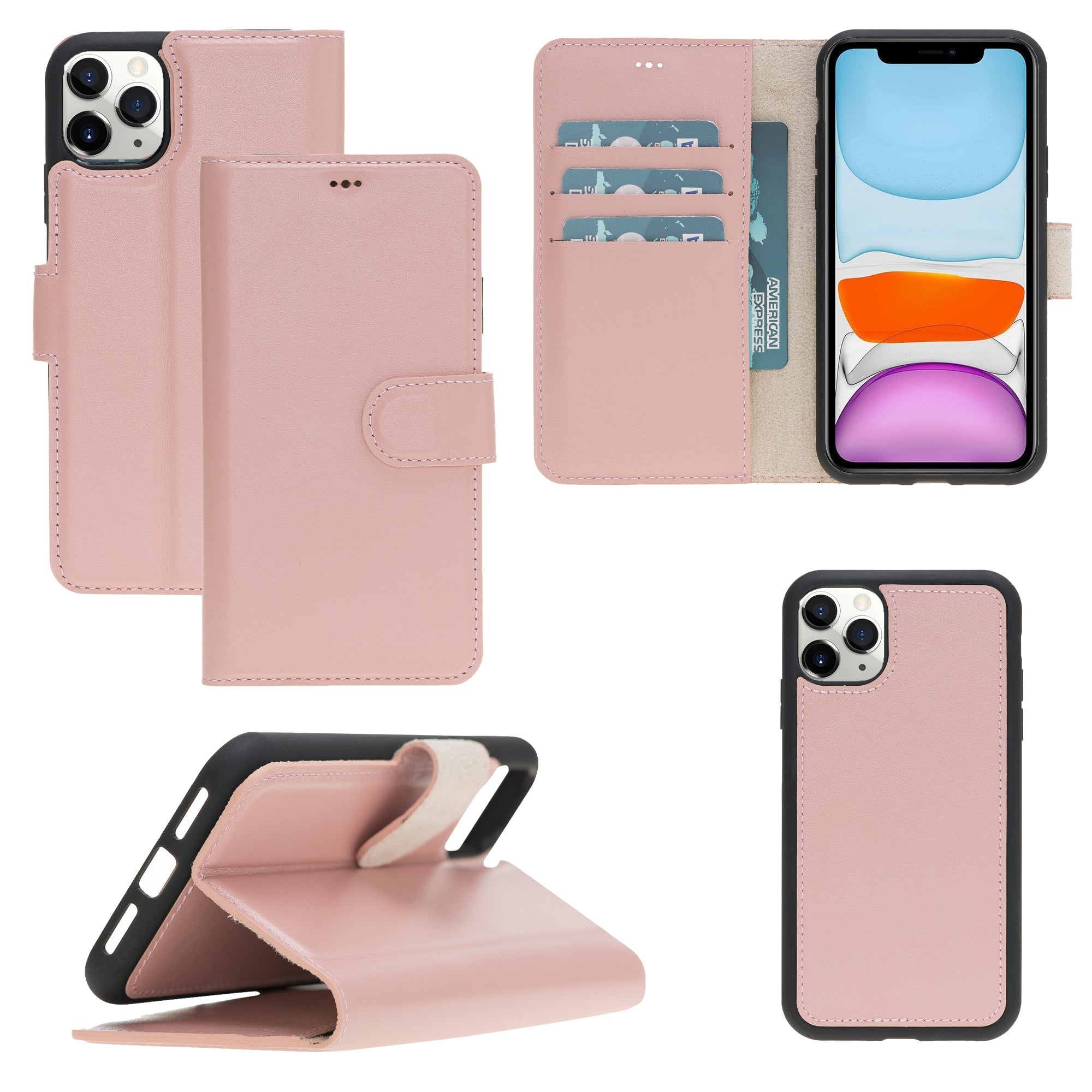 LupinnyLeather Magnetic Detachable Wallet Case for iPhone 11 Pro 51