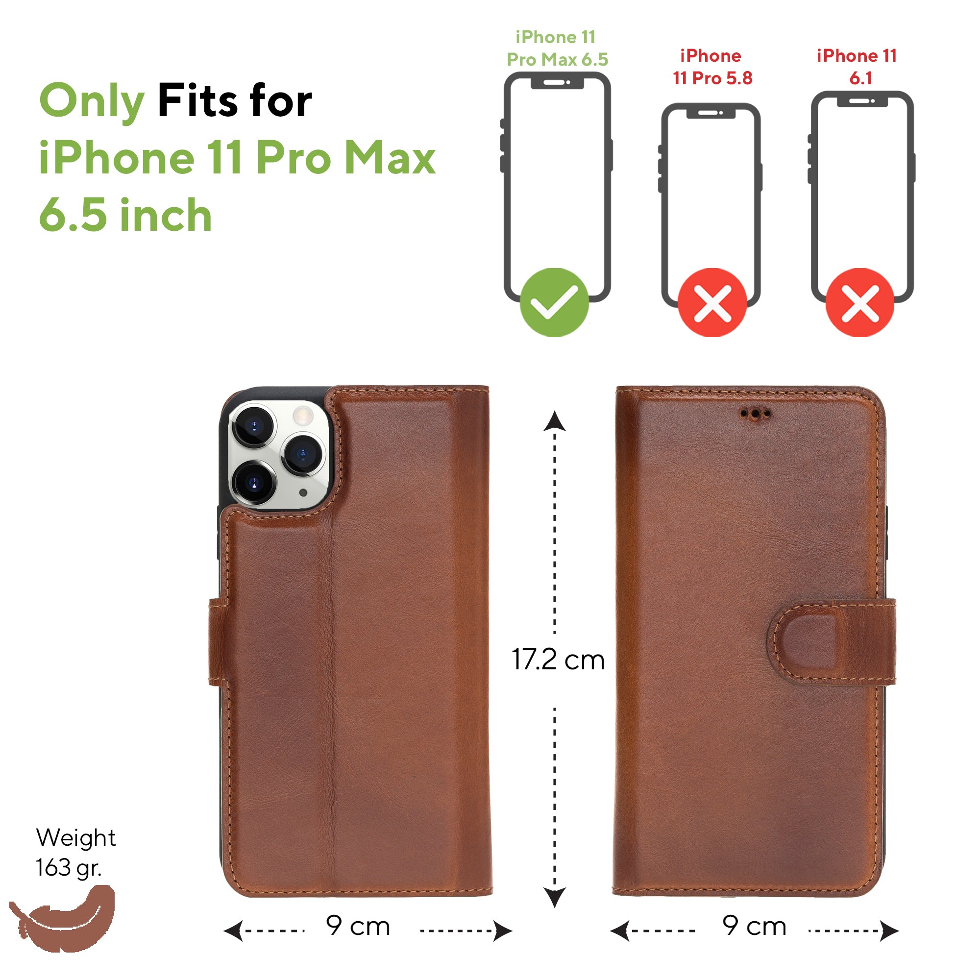 LupinnyLeather Leather Magnetic Detachable Wallet Case for iPhone 11 Pro Max 21