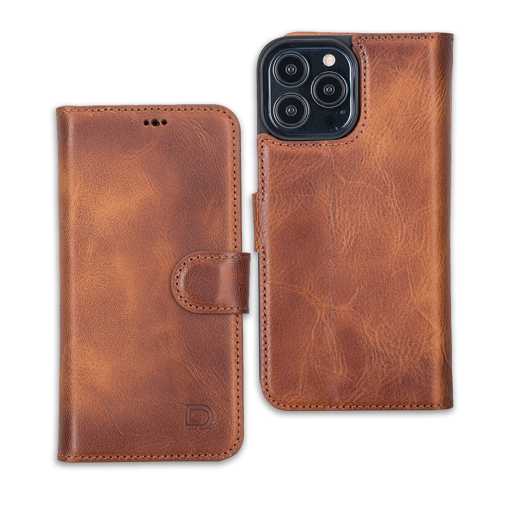 Full Grain Genuine Leather Wallet Case for iPhone 14 Series: iPhone 14, iPhone 14 Plus, iPhone 14 Pro, and iPhone 14 Pro Max