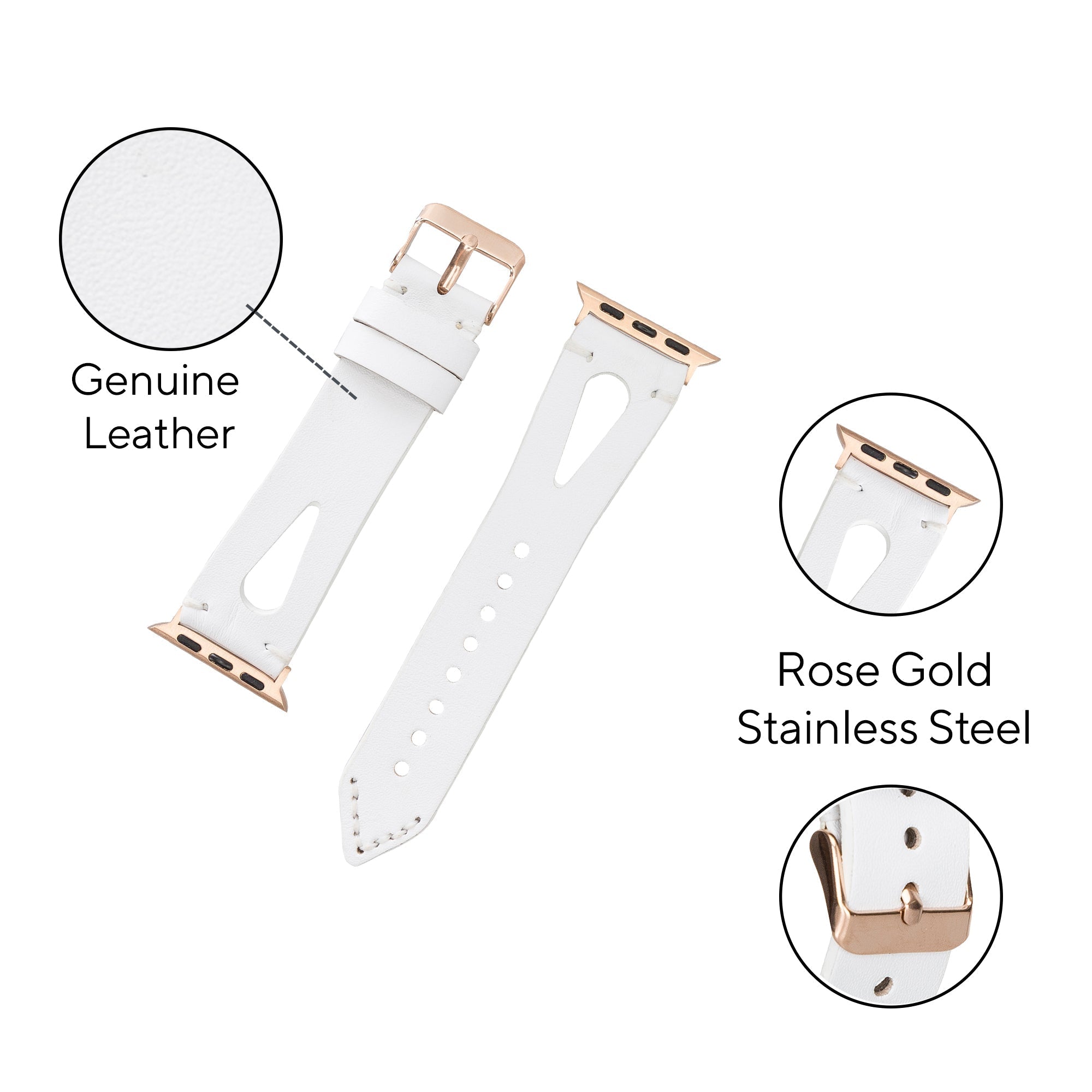 LupinnyLeather Cardiff Collection Leather Watch Band for Apple Watch 38mm 40mm 41mm 42mm 44mm 45mm 24