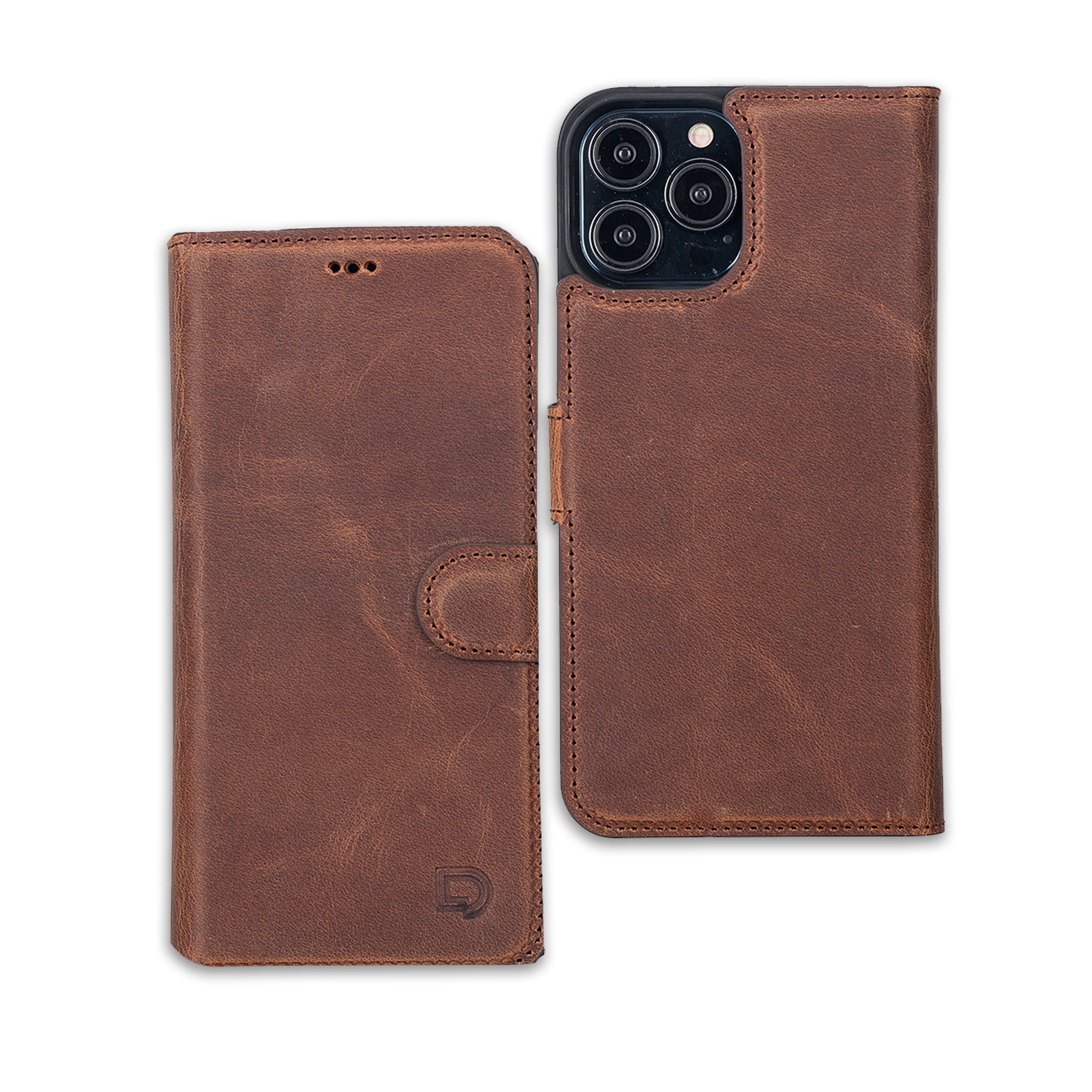 Full Grain Genuine Leather Wallet Case for iPhone 14 Series: iPhone 14, iPhone 14 Plus, iPhone 14 Pro, and iPhone 14 Pro Max