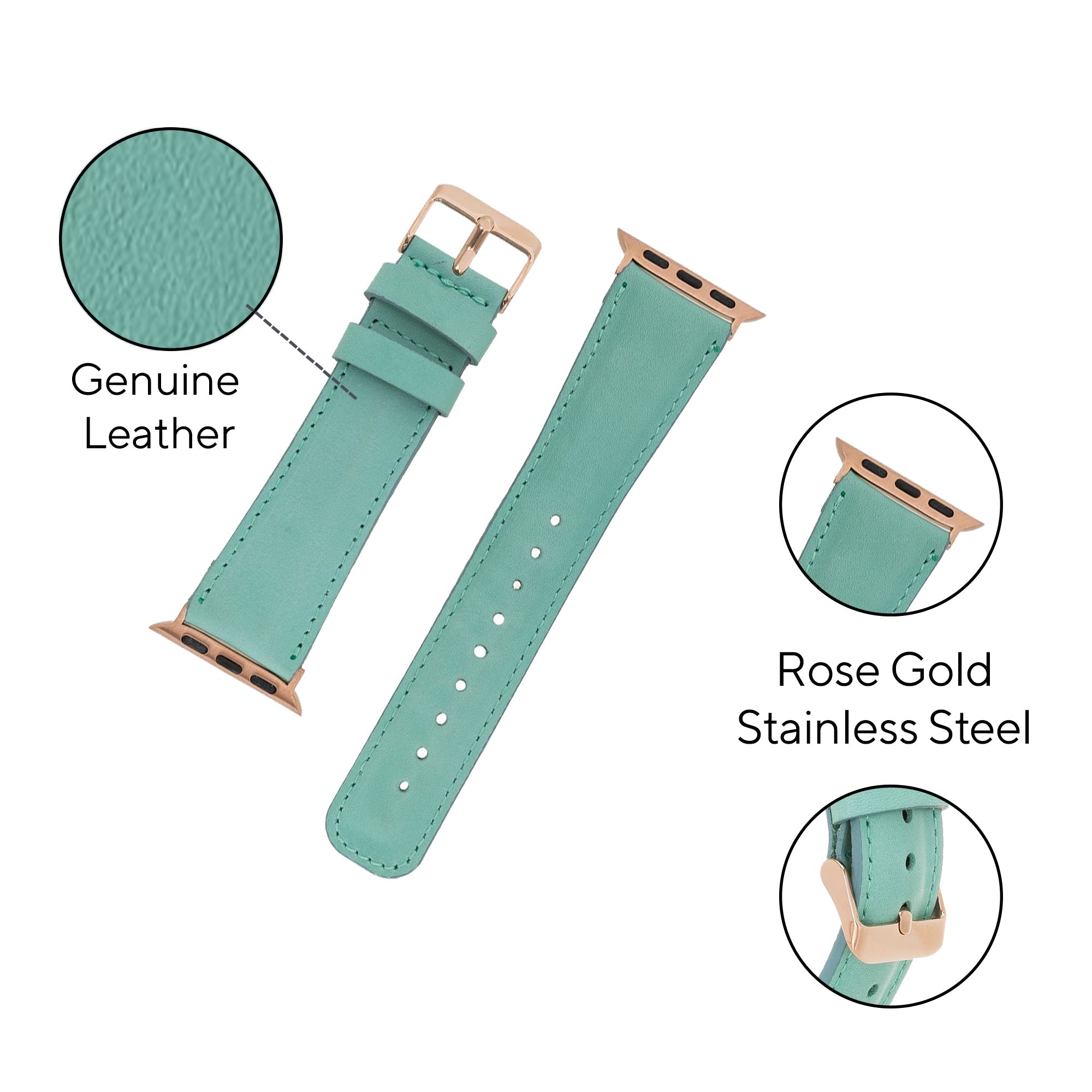 LupinnyLeather Liverpool Collection Leather Watch Band for Apple & Fitbit Versa Watch Band 57