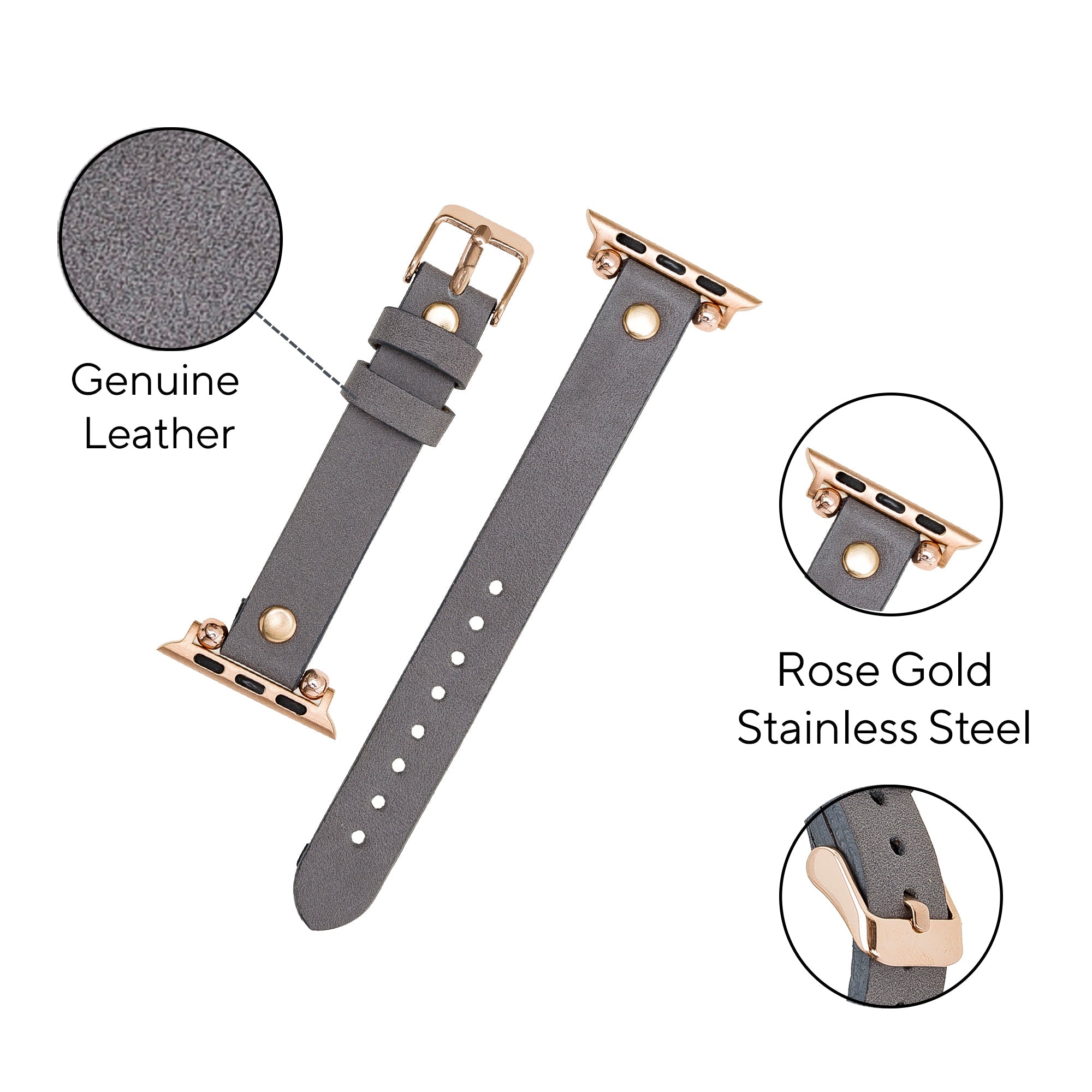 LupinnyLeather York Watch Band for Apple Watch 38mm 40mm 41mm 42mm 44mm 45mm 4