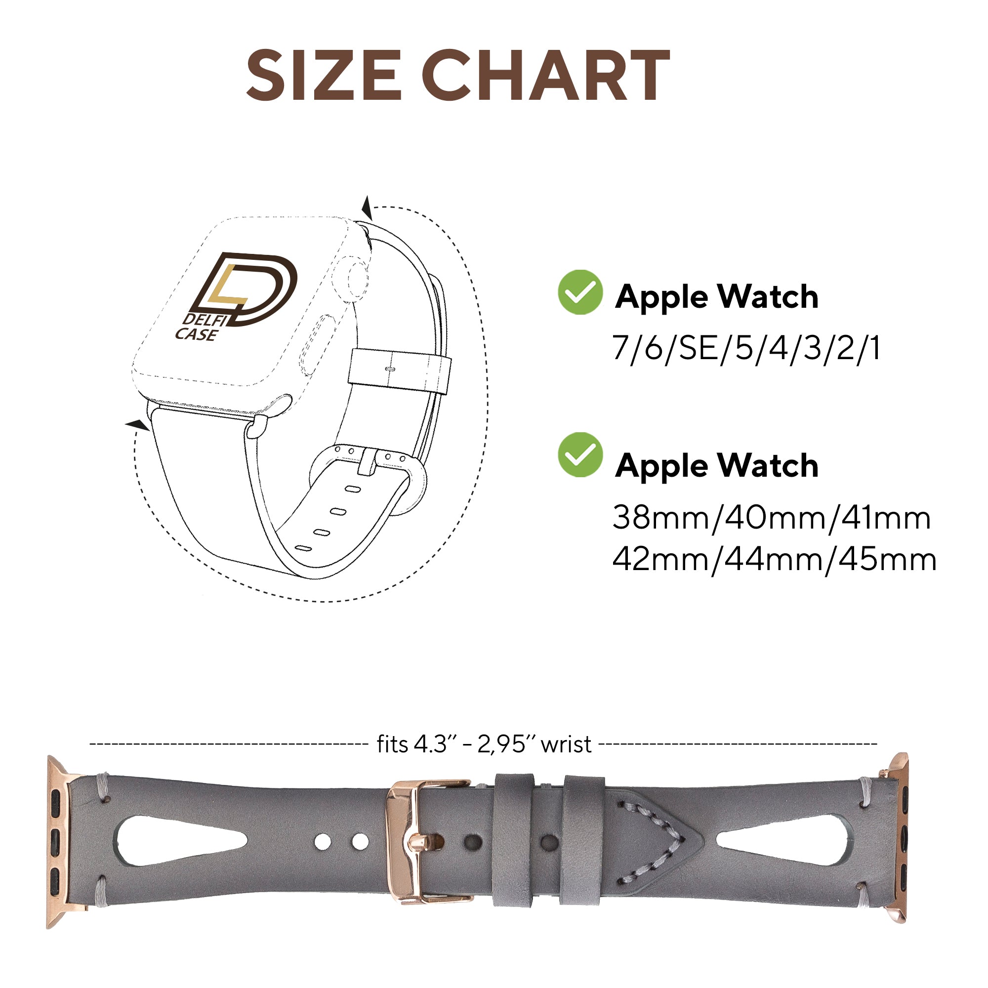 LupinnyLeather Cardiff Collection Leather Watch Band for Apple Watch 38mm 40mm 41mm 42mm 44mm 45mm 34