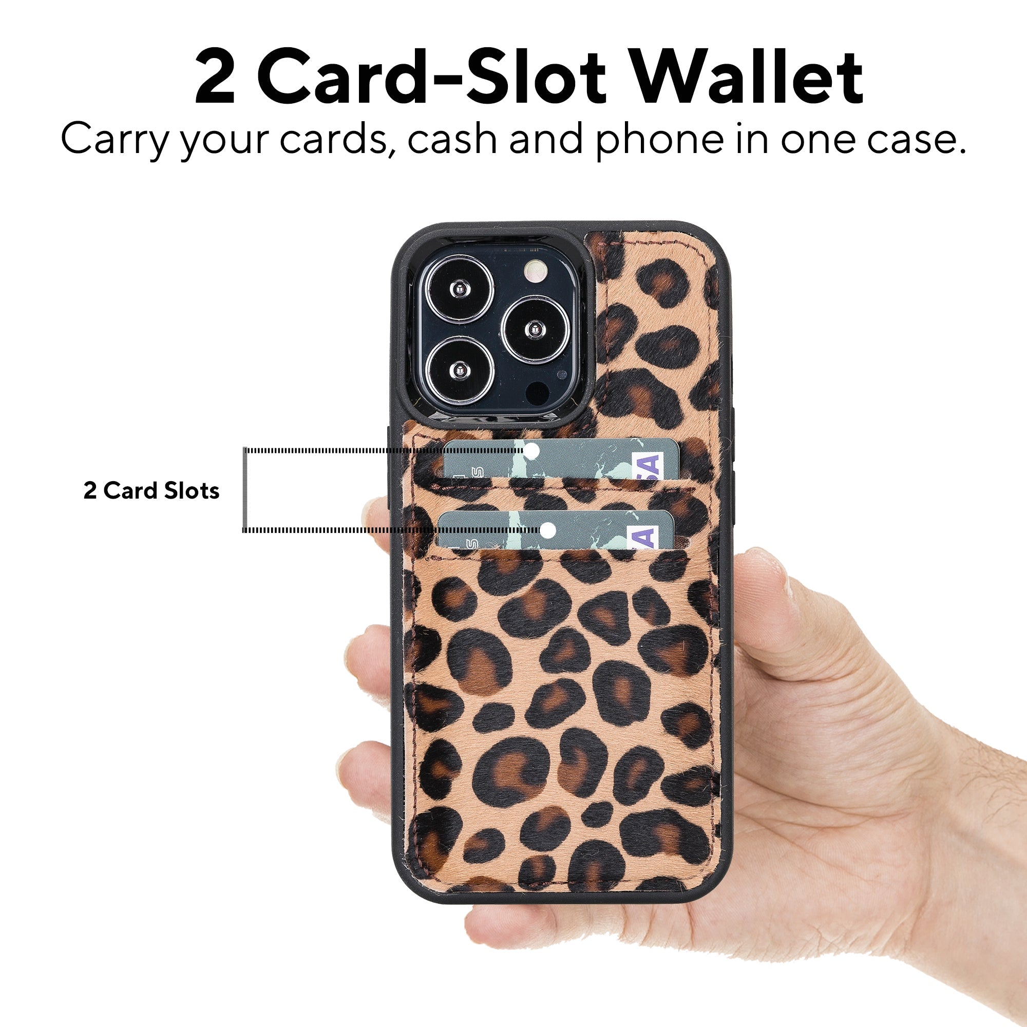 LupinnyLeather Leopard Furry Supreme Sleeve Back Cover Case for iPhone 13 Pro (6.1") 10