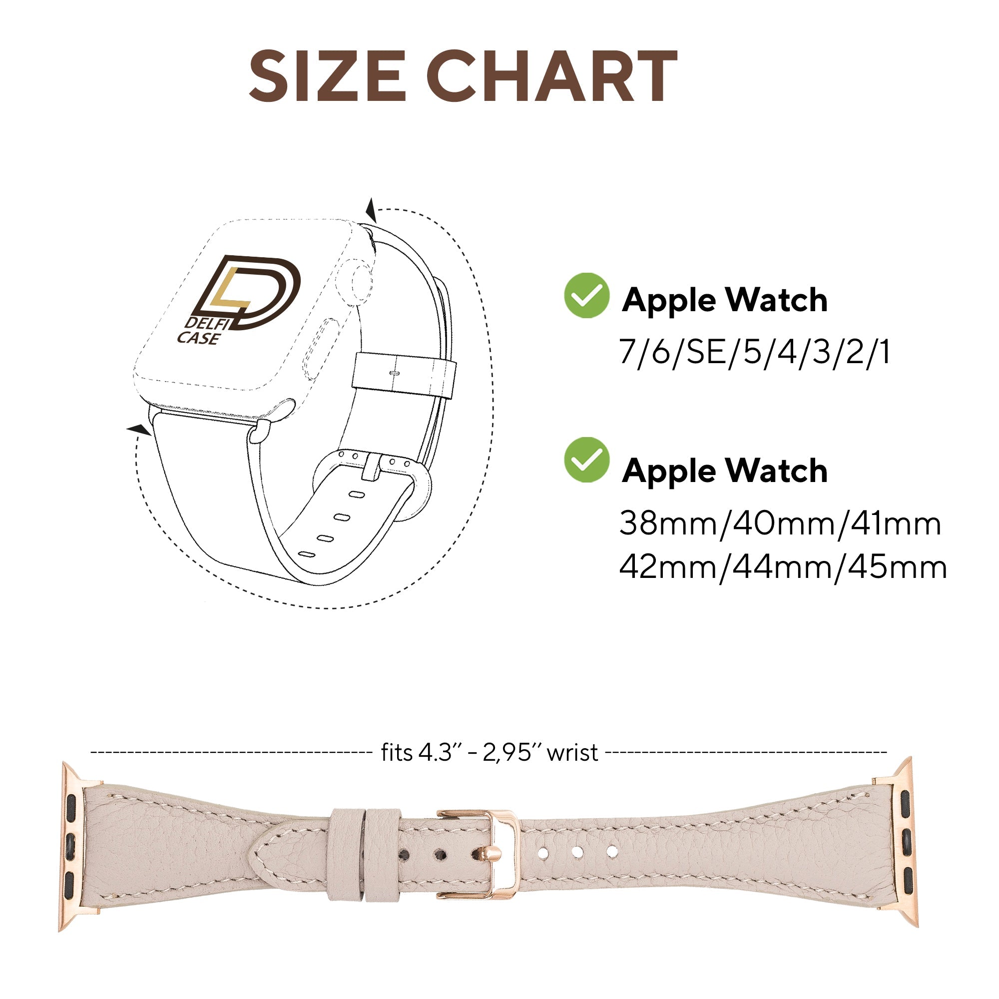 LupinnyLeather Beige Leather Watch Band for Apple Watch and Fitbit Versa 3 2 1 Watch Band 4