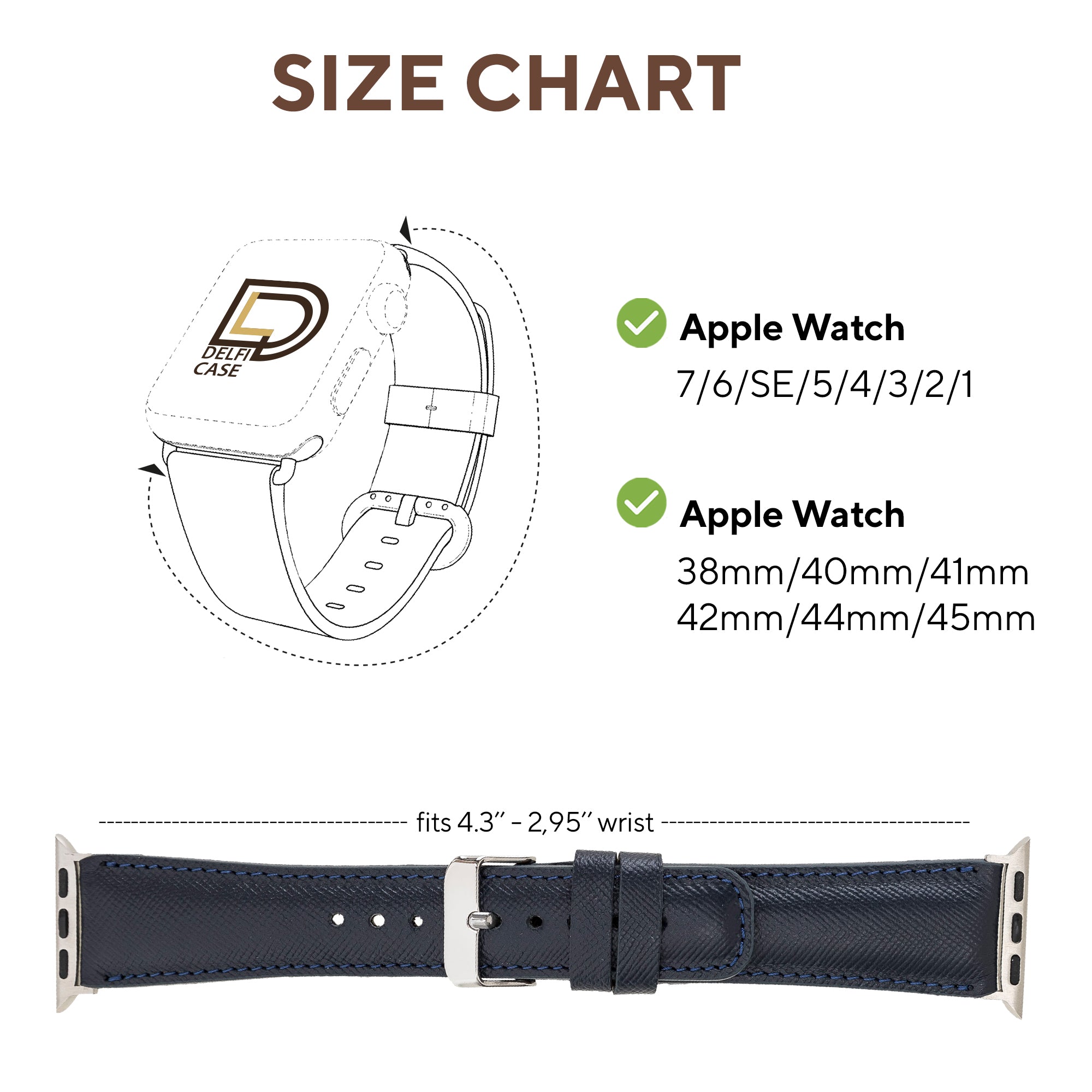 LupinnyLeather Liverpool Collection Leather Watch Band for Apple & Fitbit Versa Watch Band 80
