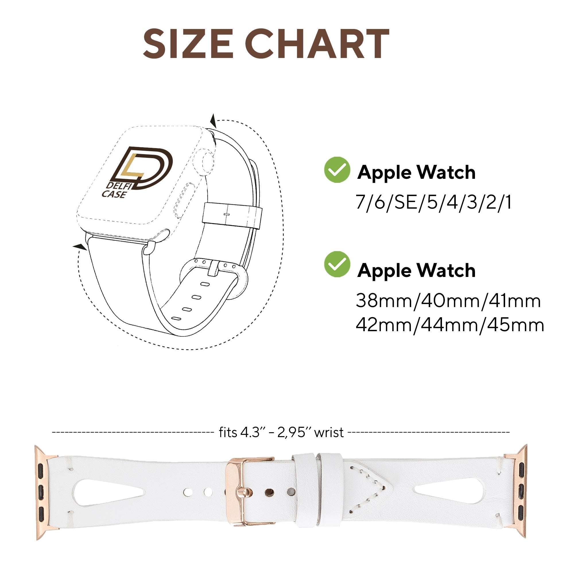 LupinnyLeather Cardiff Collection Leather Watch Band for Apple Watch 38mm 40mm 41mm 42mm 44mm 45mm 25