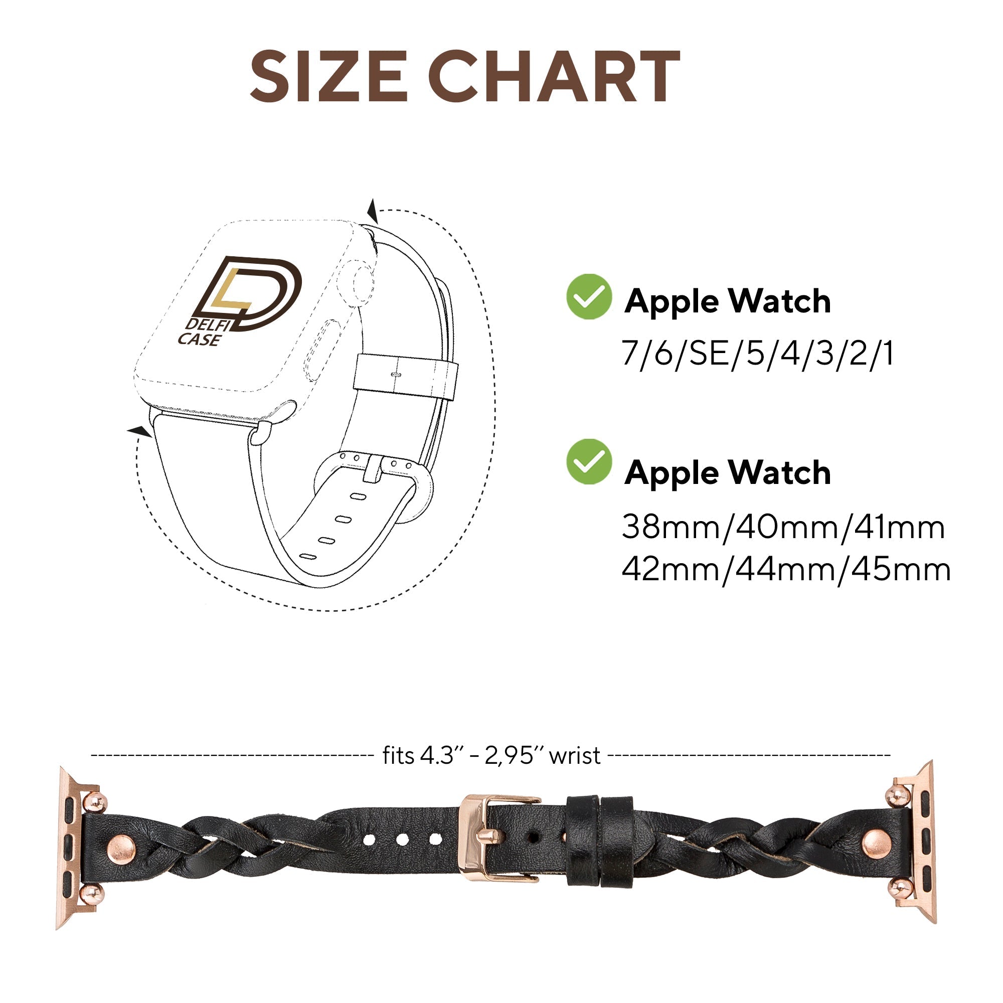 LupinnyLeather Sheffield Collection Leather Watch Band for Apple Watch & Fitbit / Sense 77