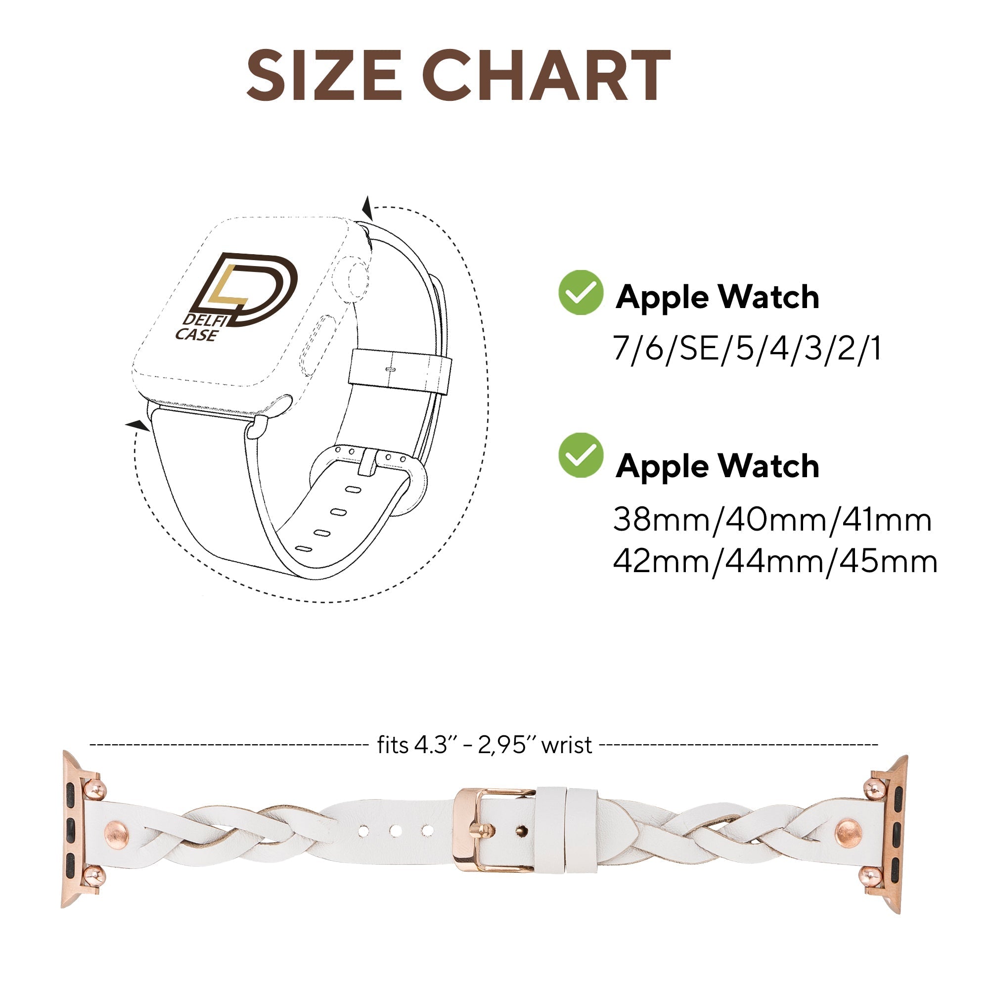 LupinnyLeather Sheffield Collection Leather Watch Band for Apple Watch & Fitbit / Sense 22