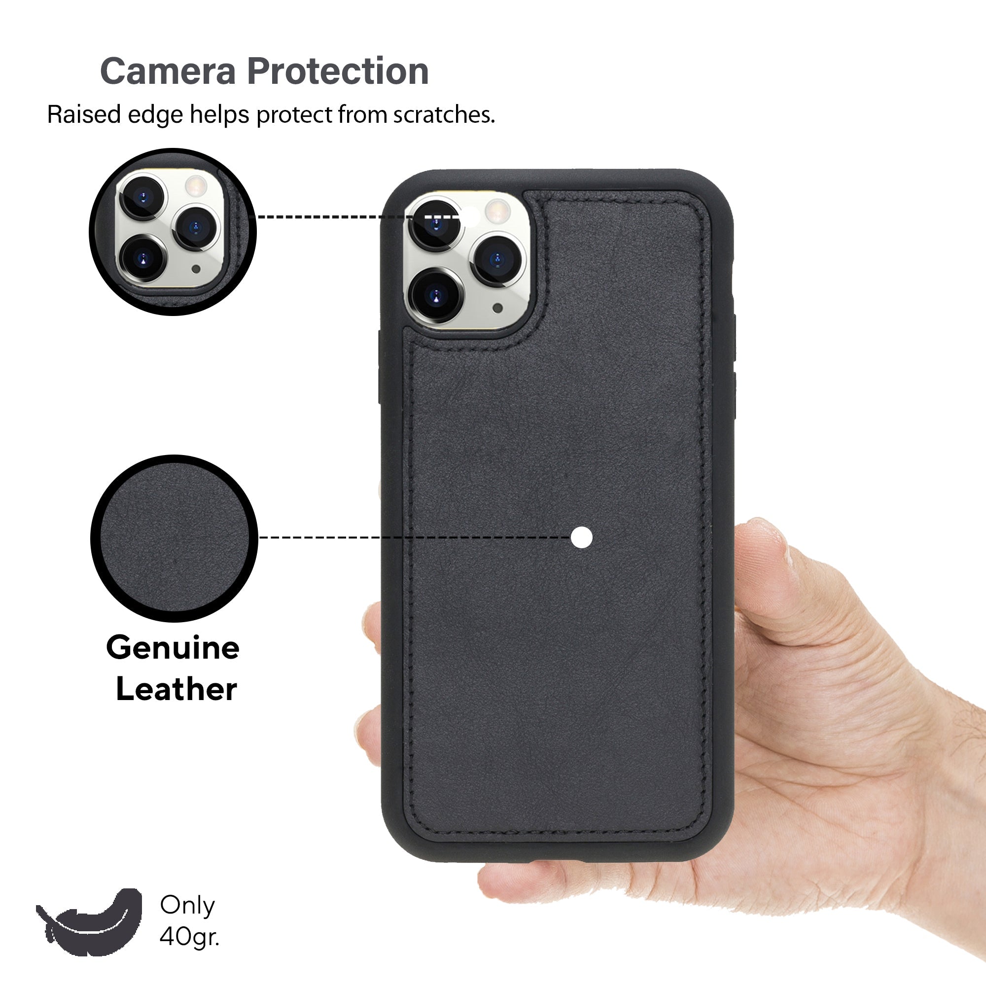 LupinnyLeather Magnetic Detachable Wallet Case for iPhone 11 Pro 42