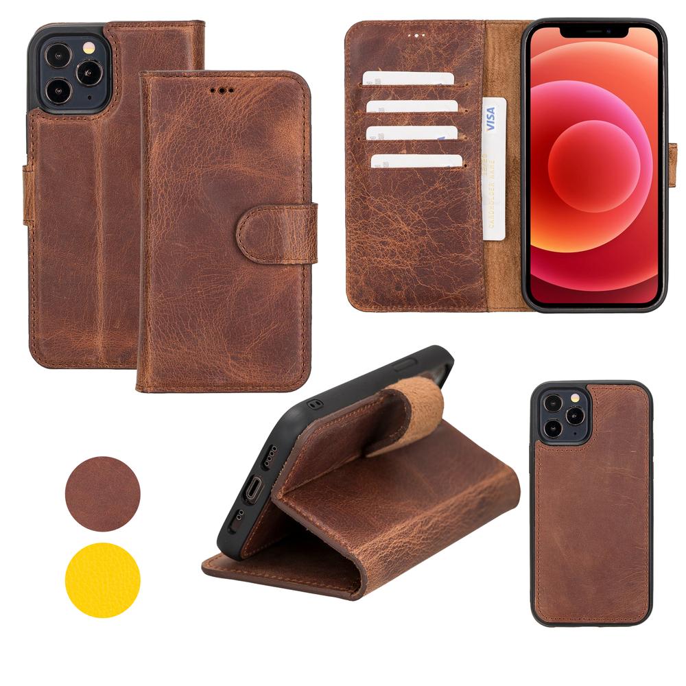 LupinnyLeather Leather Magnetic Detachable Wallet Case for iPhone 12 Pro Max (6.7") 21