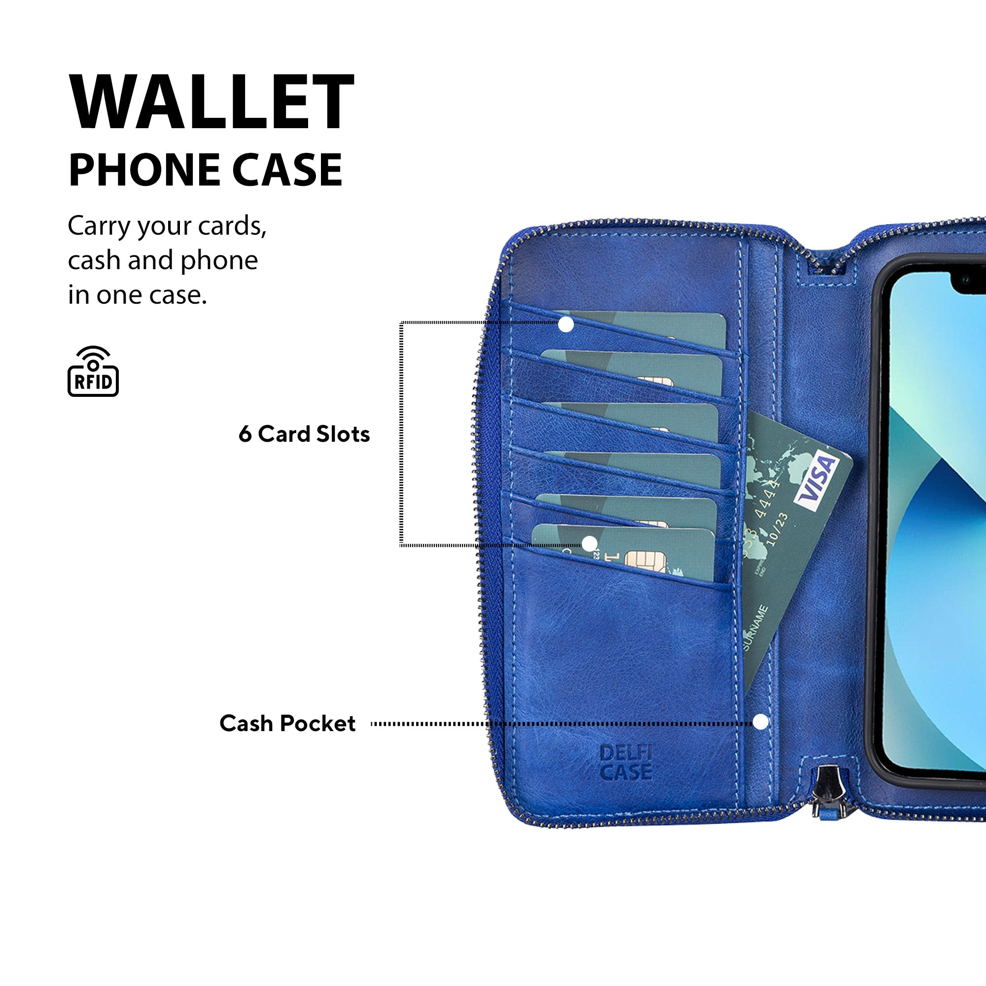 Leather Wallet Case for iPhone 13 Pro Max 16