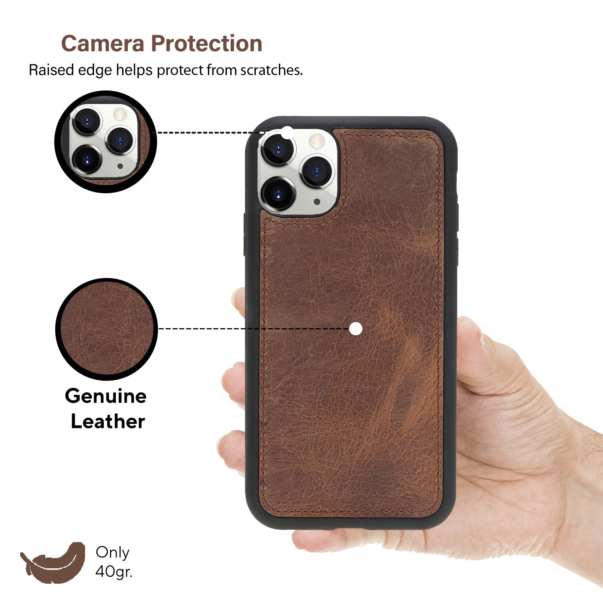 LupinnyLeather Magnetic Detachable Wallet Case for iPhone 11 Pro 32