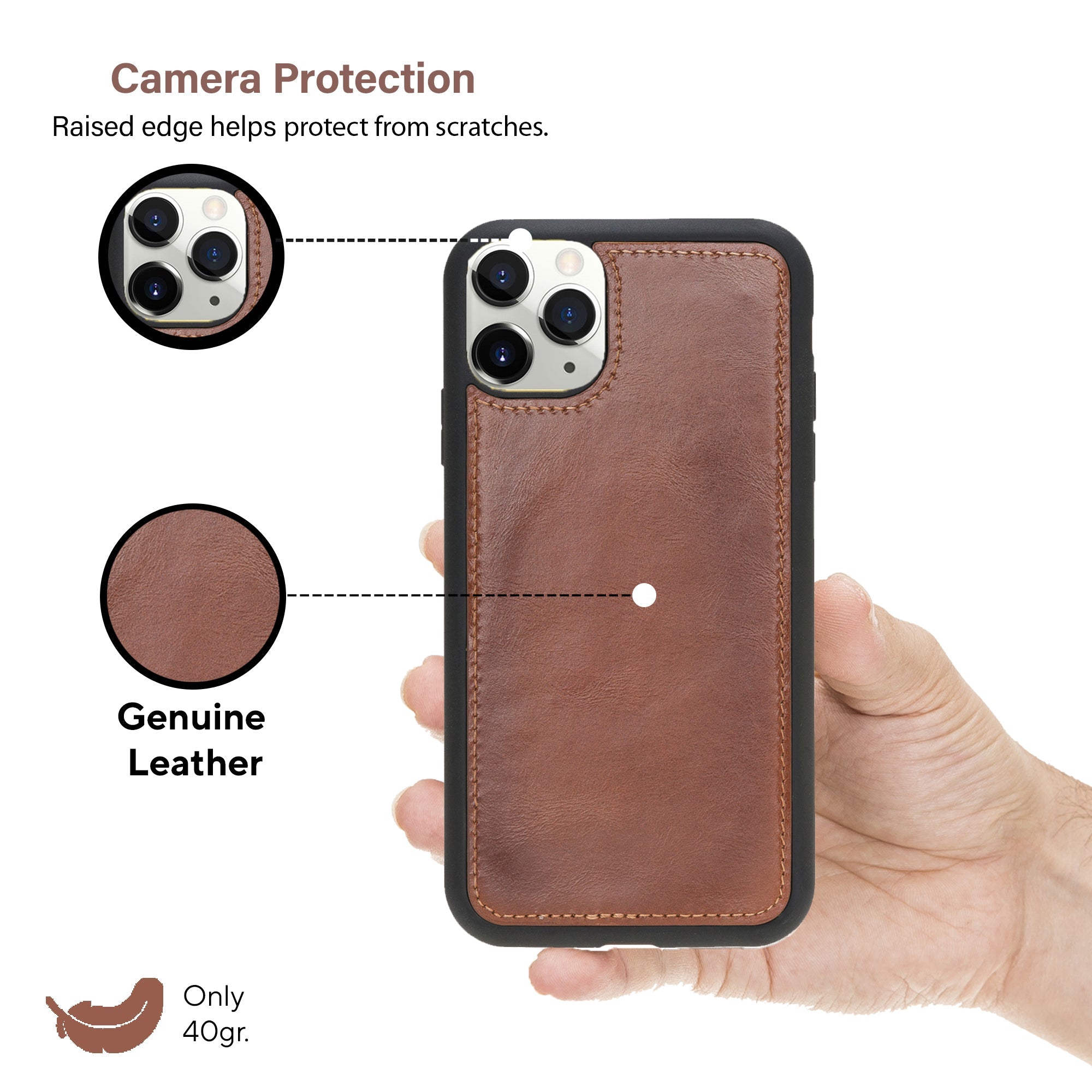 LupinnyLeather Magnetic Detachable Wallet Case for iPhone 11 Pro 9