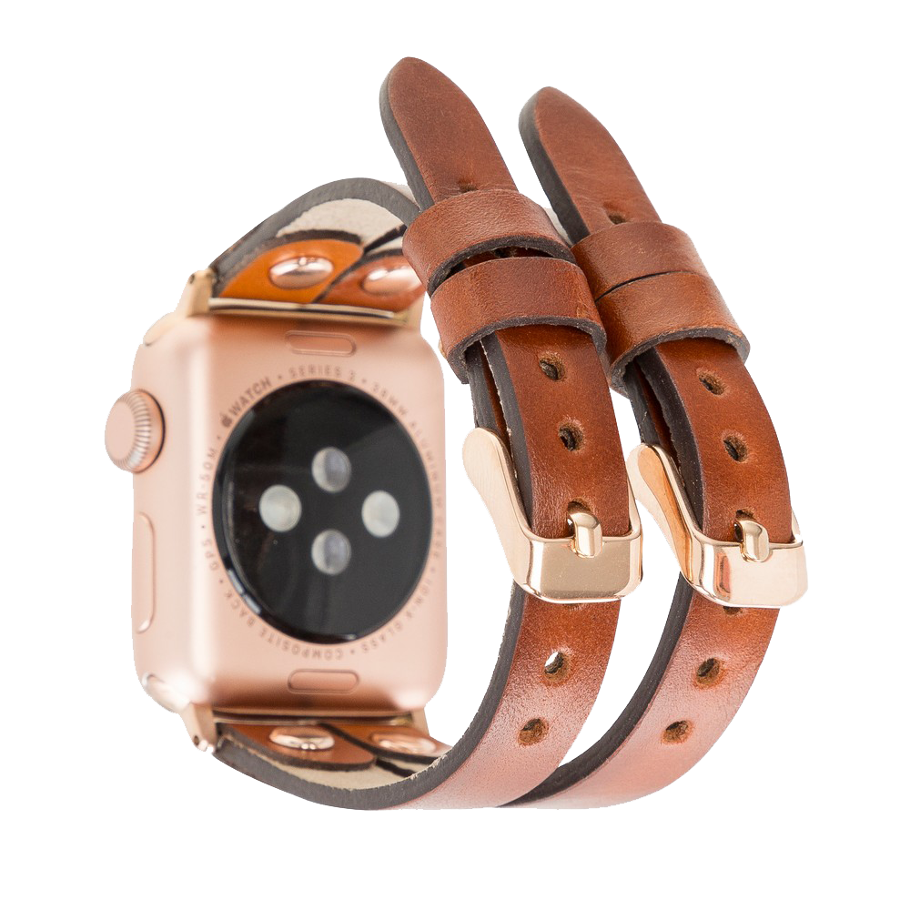 LupinnyLeather ELY Double Watch Band for Apple and Fitbit Versa 3 2 & 1