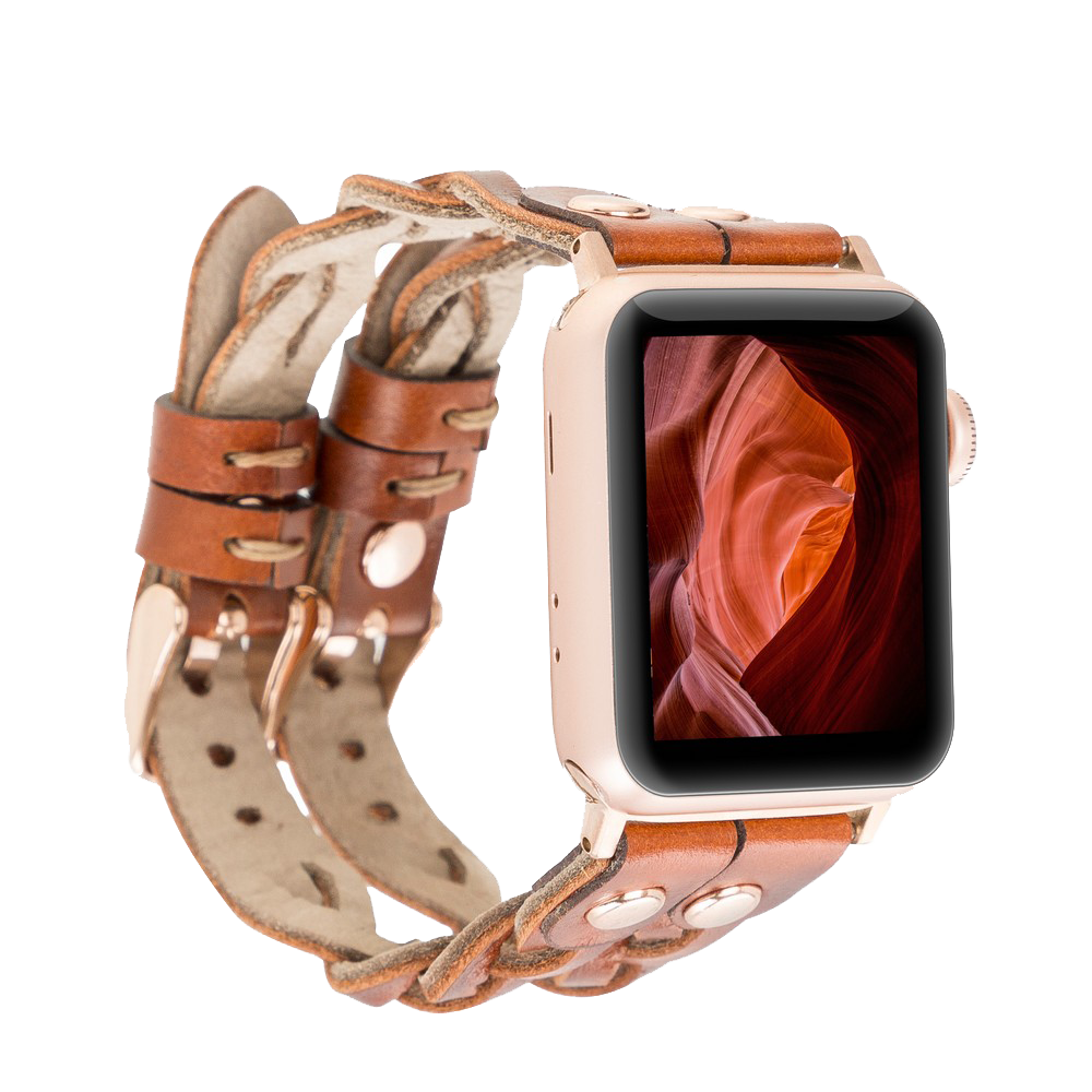 LupinnyLeather Sheffield-York Double Apple Watch Band for Apple Watch & Fitbit/Sense 26
