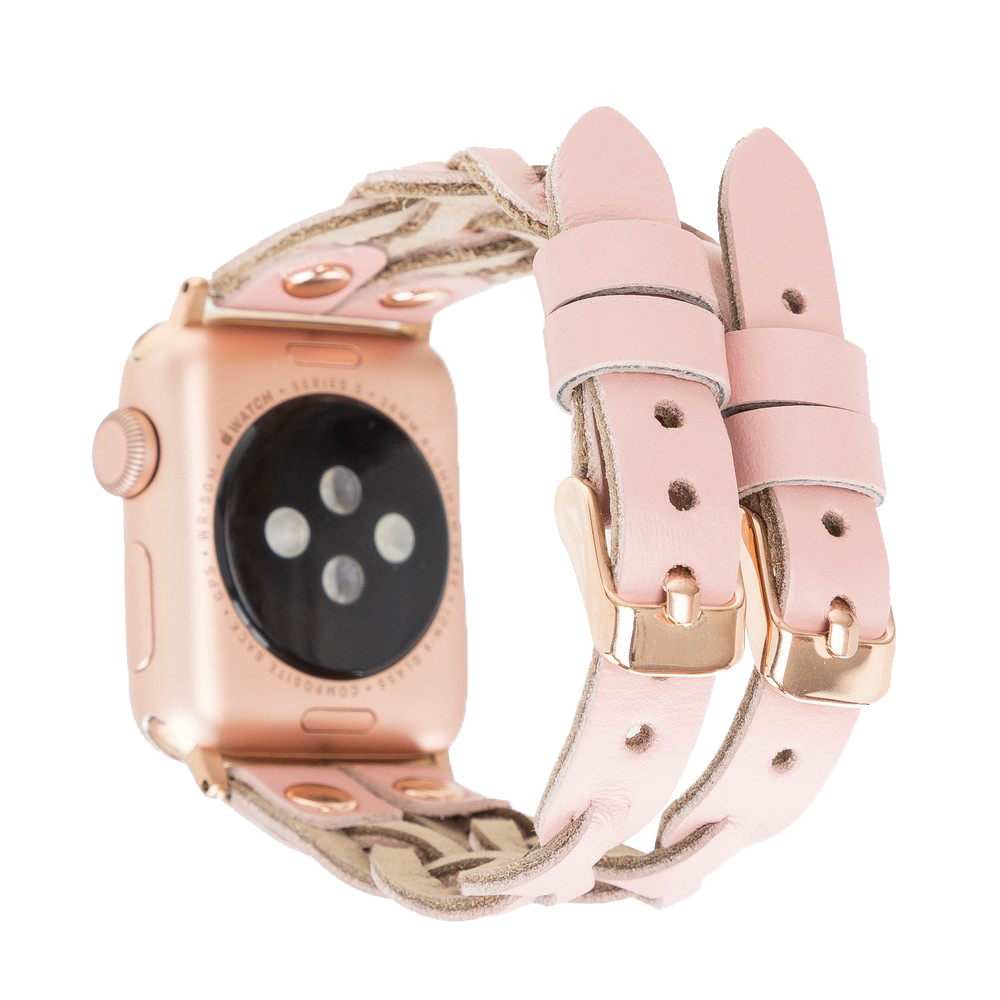 LupinnyLeather Sheffield-York Double Apple Watch Band for Apple Watch & Fitbit/Sense 22