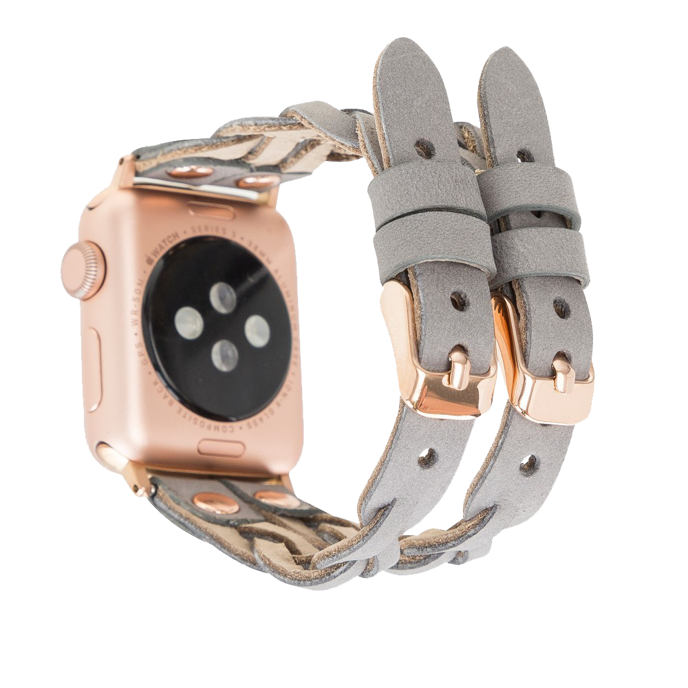 LupinnyLeather Sheffield-York Double Apple Watch Band for Apple Watch & Fitbit/Sense 37