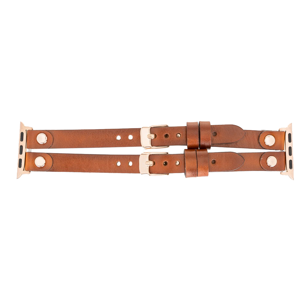 LupinnyLeather ELY Double Watch Band for Apple and Fitbit Versa 3 2 & 1